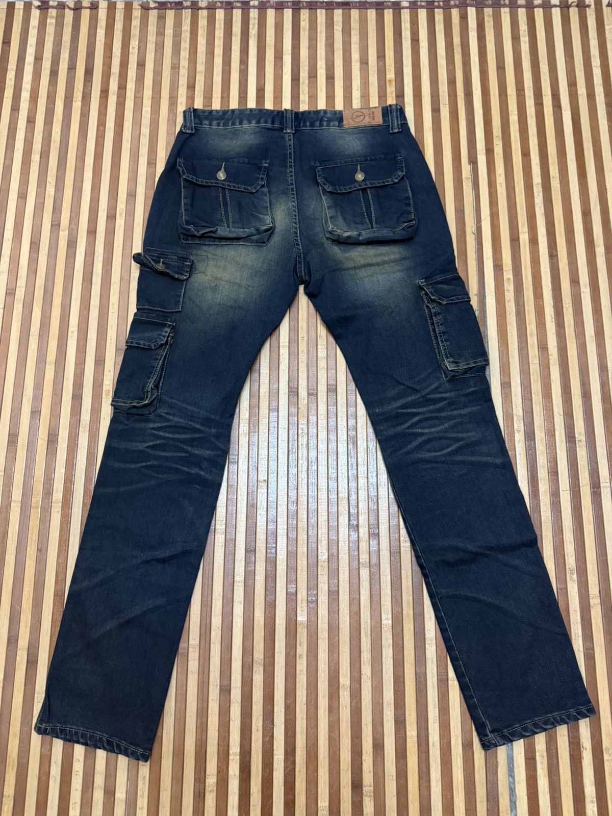 Japanese Brand Vintage The F&S Jeans Denim Cargo Pants 9 Bush Pocket W31X32 Size US 31 - 8 Thumbnail
