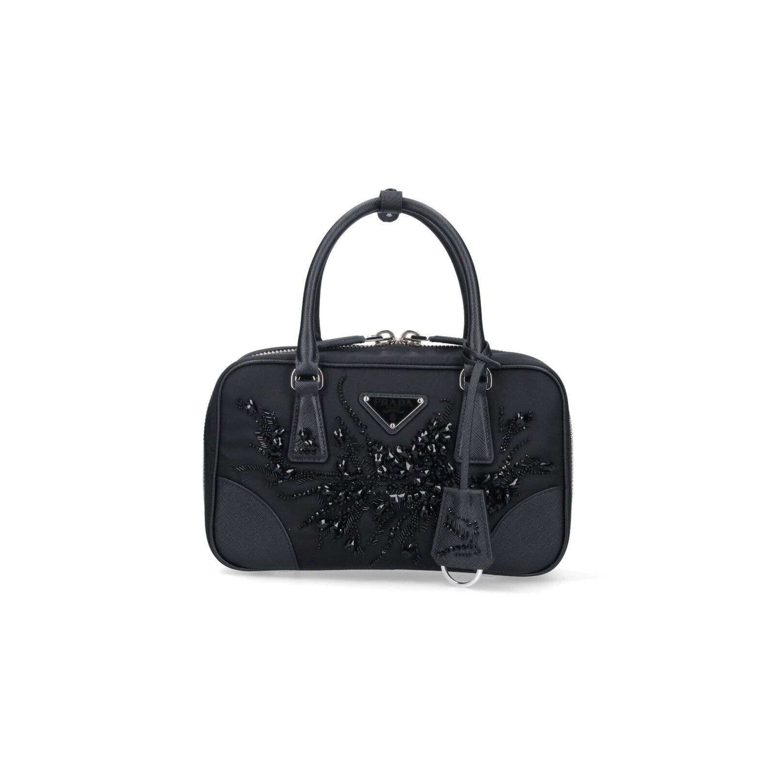 Prada PRADA Re-Edition 1978 Medium Black Re-Nylon Embroidery Handb Size ONE SIZE - 1 Thumbnail