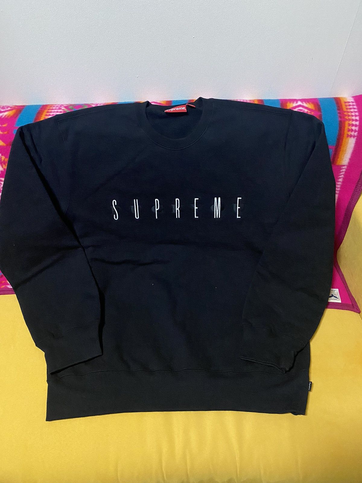 image of Supreme Fuck You Crewneck in Black, Men's (Size XL)