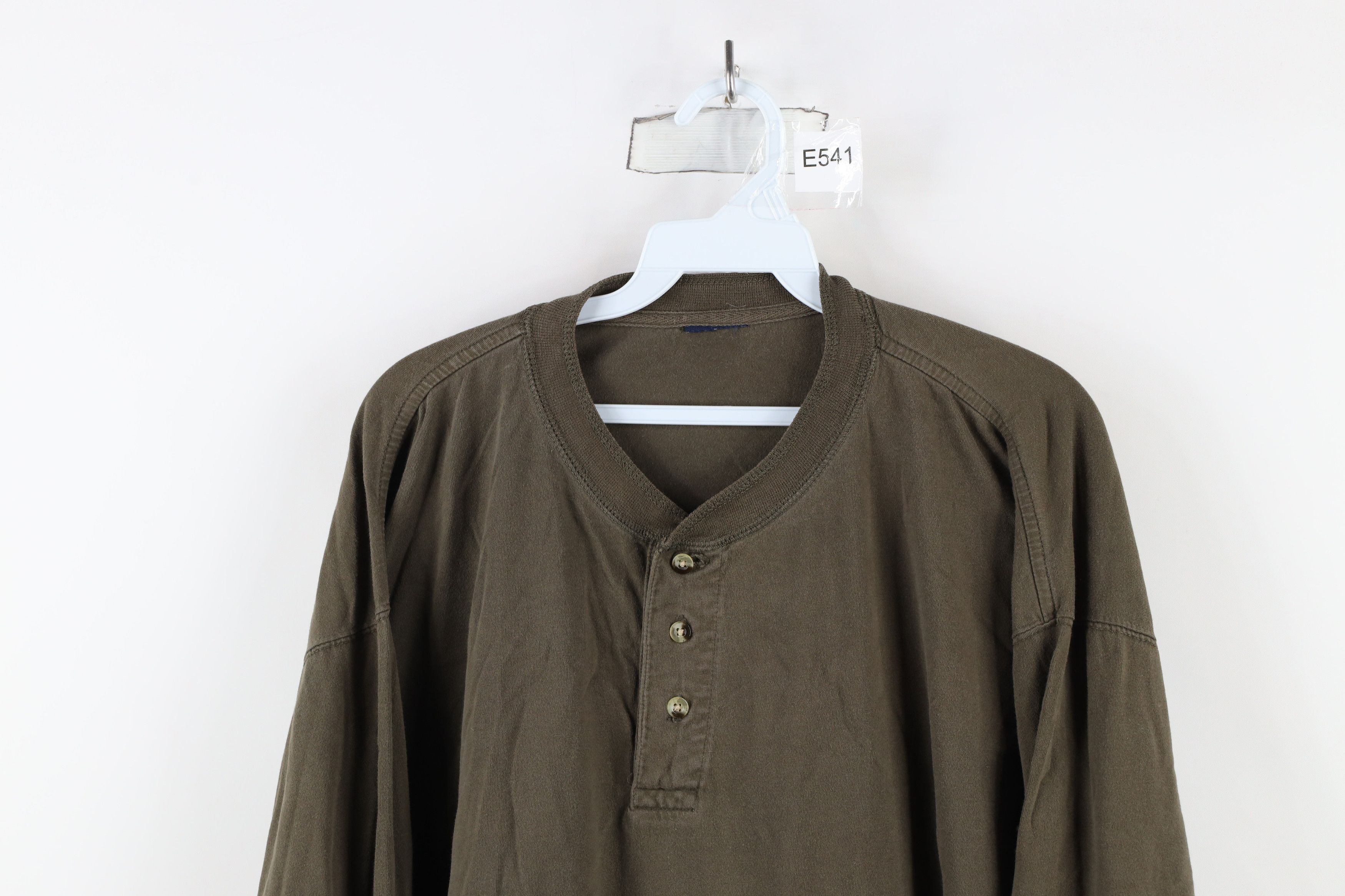 Vintage Vintage 90s Streetwear Cotton Long Sleeve Henley T-Shirt Size US XL / EU 56 / 4 - 2 Thumbnail