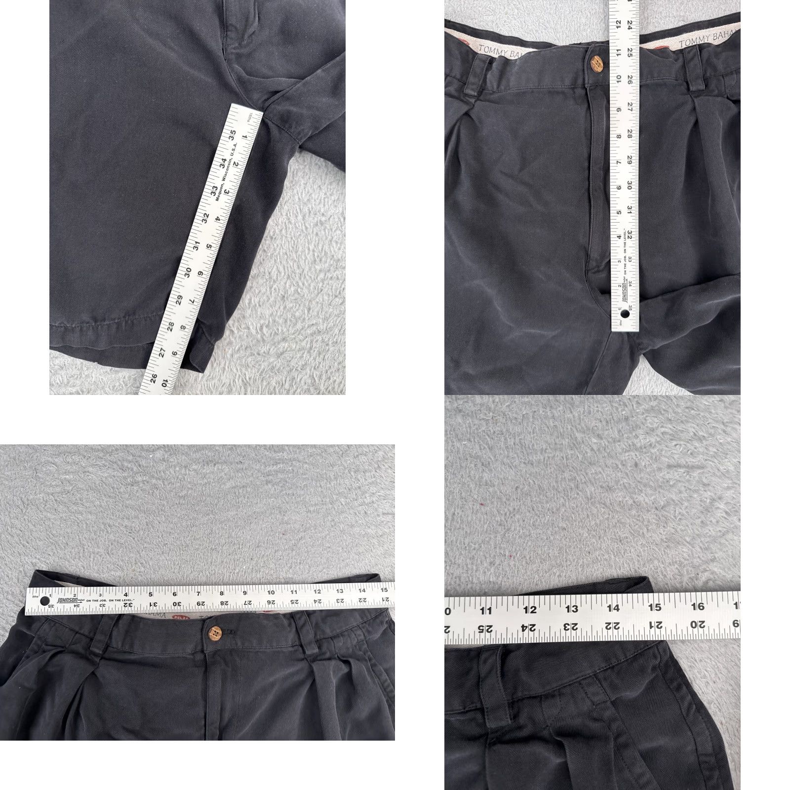 Tommy Bahama Tommy Bahama Shorts Men 33 Black Bermuda Pleated Silk Quick Dry Beach Vacation 9in Mens Size US 33 - 8 Thumbnail