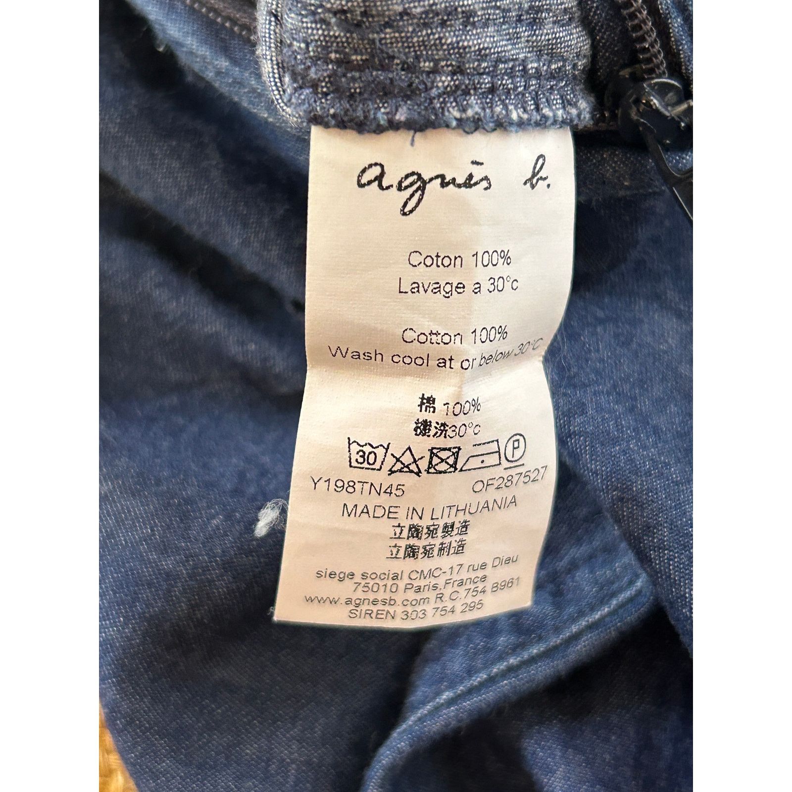 agnes b. Agnes B. Paris Denim Drop Crotch Jorts Size 38 Size 27" / US 4 / IT 40 - 8 Thumbnail