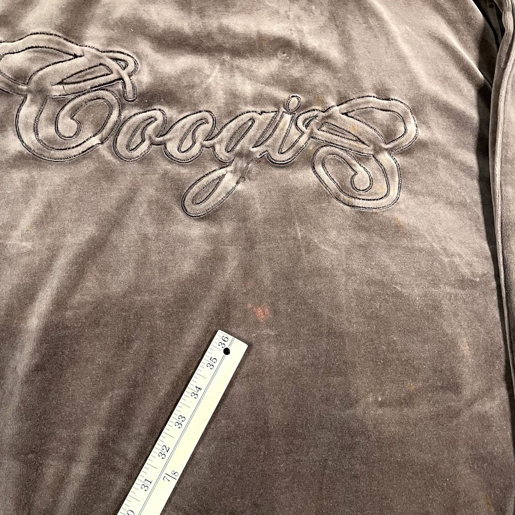 Coogi COOGI Jacket Mens 3XL Brown Full Zip Velour Logo Embroidered 90s Hip Hop Windbreaker Jacket Size US XXL / EU 58 / 5 - 2 Thumbnail