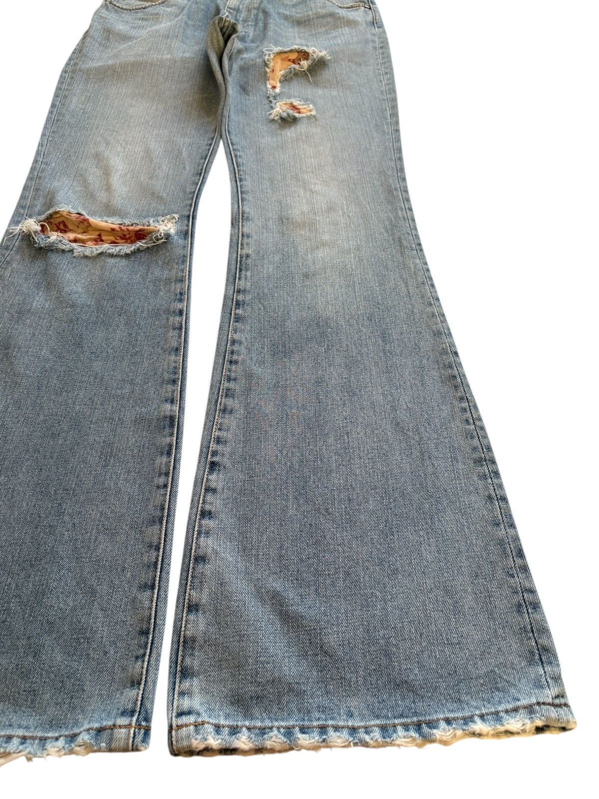 Wrangler Vintage Wrangler Faded Wash Distress Rip Bootcut Flare Jean Size US 32 / EU 48 - 7 Thumbnail