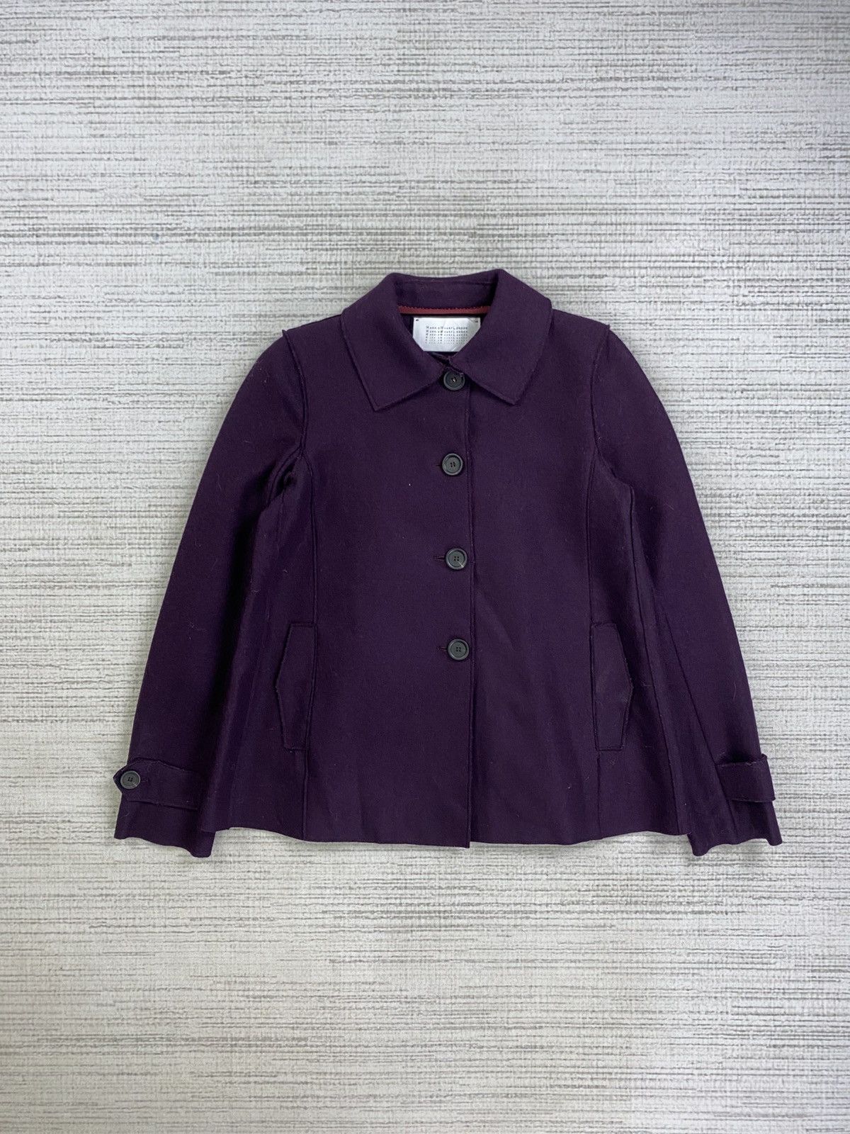 Harris Wharf London 🔥Harris Wharf London Purple Wool Coat Jacket Size S / US 4 / IT 40 - 1 Thumbnail