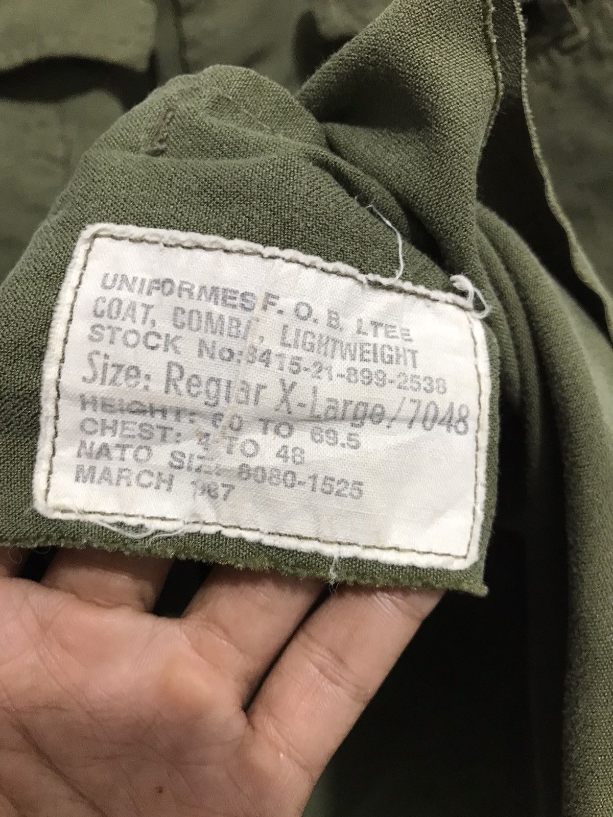 Vintage Vintage 80s Military Jacket Combat Light Weight Size US XL / EU 56 / 4 - 5 Thumbnail