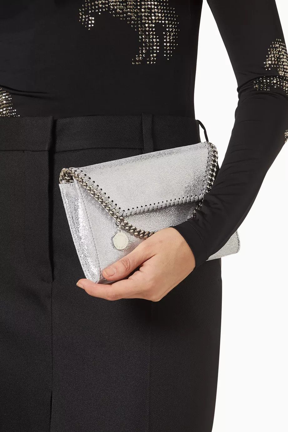 Stella McCartney os11x1225 Size: OS / Falabella Mini Crosssbody Bag in Silver Size ONE SIZE - 2 Thumbnail