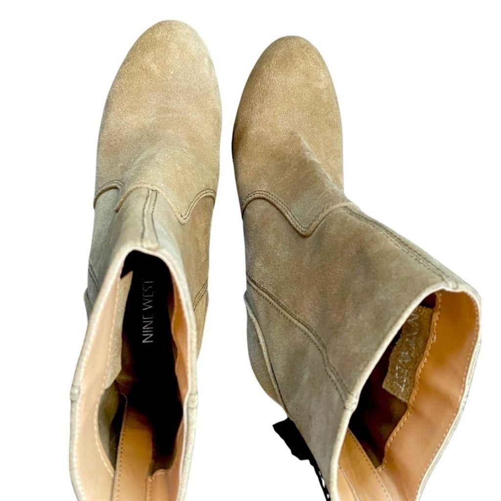 Nine West NWOT Nine West Tan Suede Platform Ankle Boots Size 8.5. Size US 8.5 / IT 38.5 - 7 Thumbnail