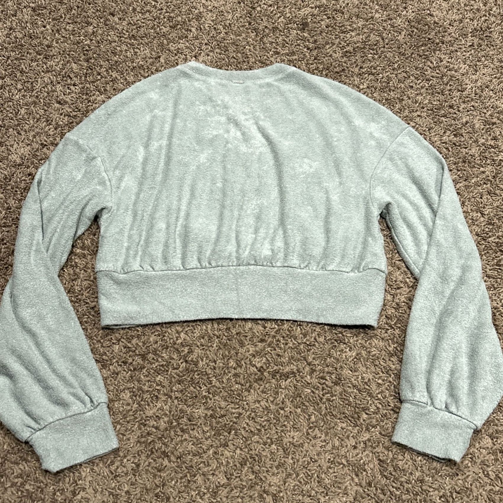 Vintage Gilly Hicks Sweater Women S Green Long Sleeve Crop Pullover Knit 90s Vintage Preppy Regular Fit 90s A24 Size S / US 4 / IT 40 - 4 Thumbnail