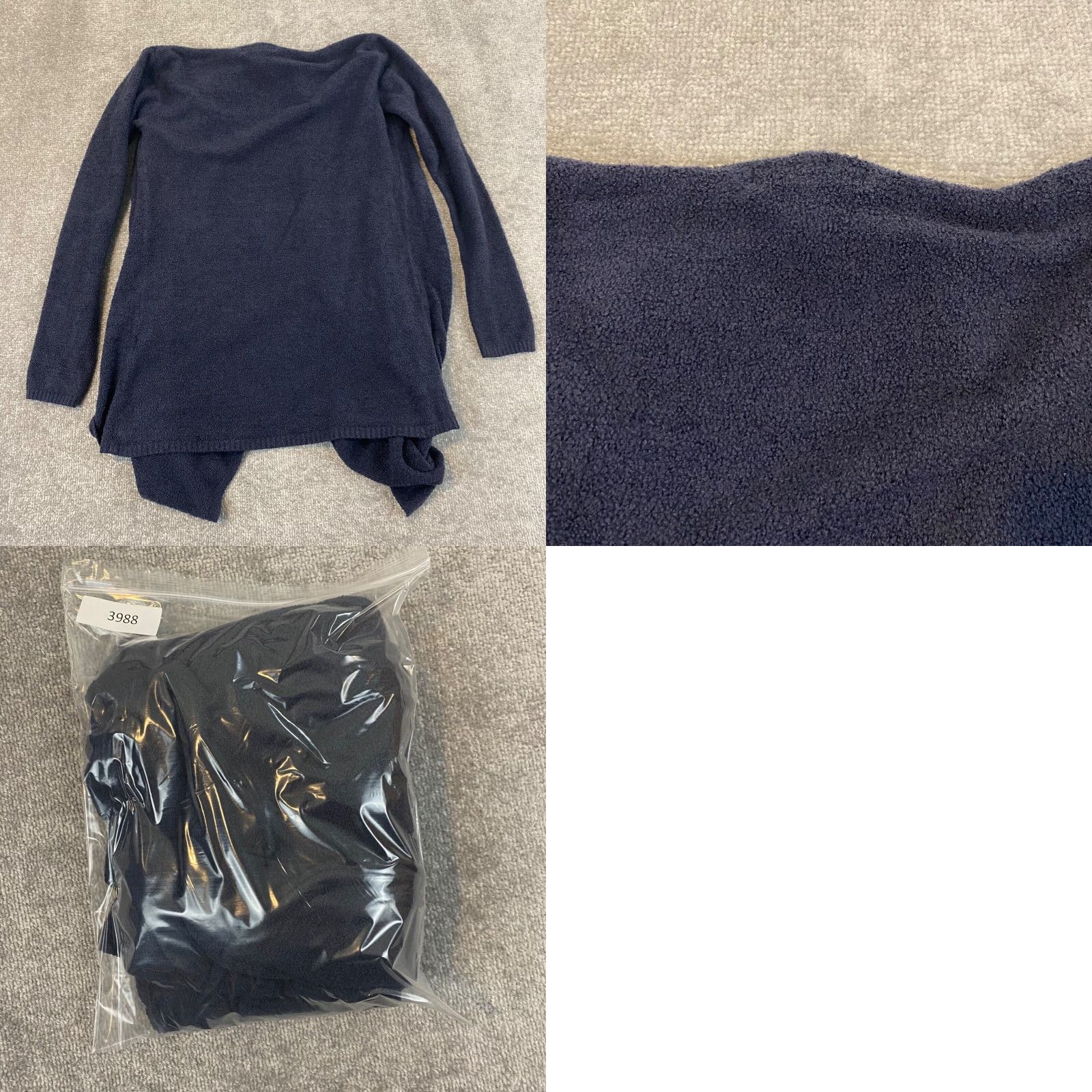 Vintage Barefoot Dreams Cardigan Sweater Womens Medium Faded Blue Cozychic Lite Casual Long Sleeve Open Front Pockets Size M / US 6-8 / IT 42-44 - 8 Thumbnail