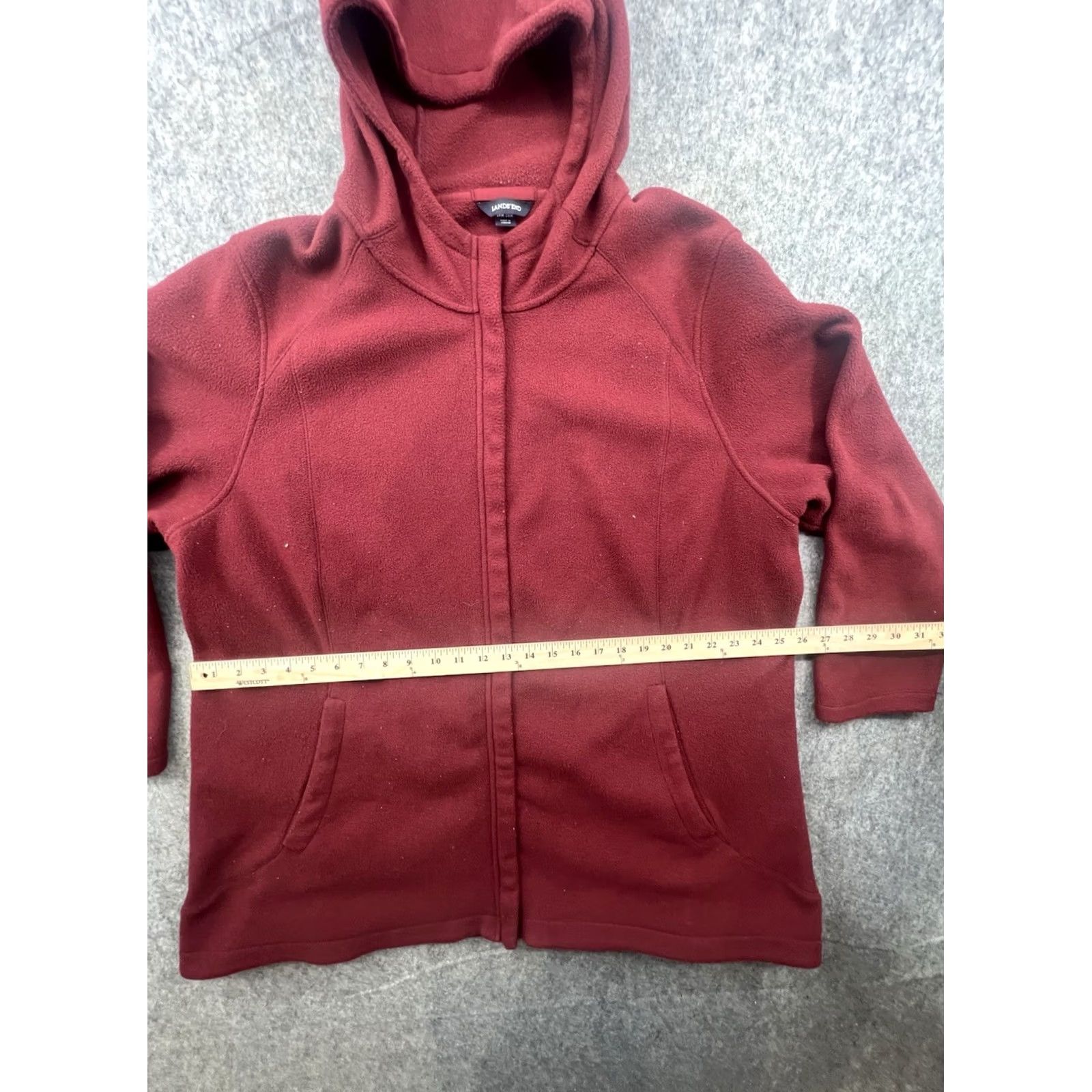 Lands' End Lands' End Hoodie 3XL Red Long Sleeve Zip Fleece Cotton Hooded Men’s Full Zip Reg Big & Tall Outdoor 90s? (Note: No added info) Size US XXL / EU 58 / 5 - 3 Thumbnail