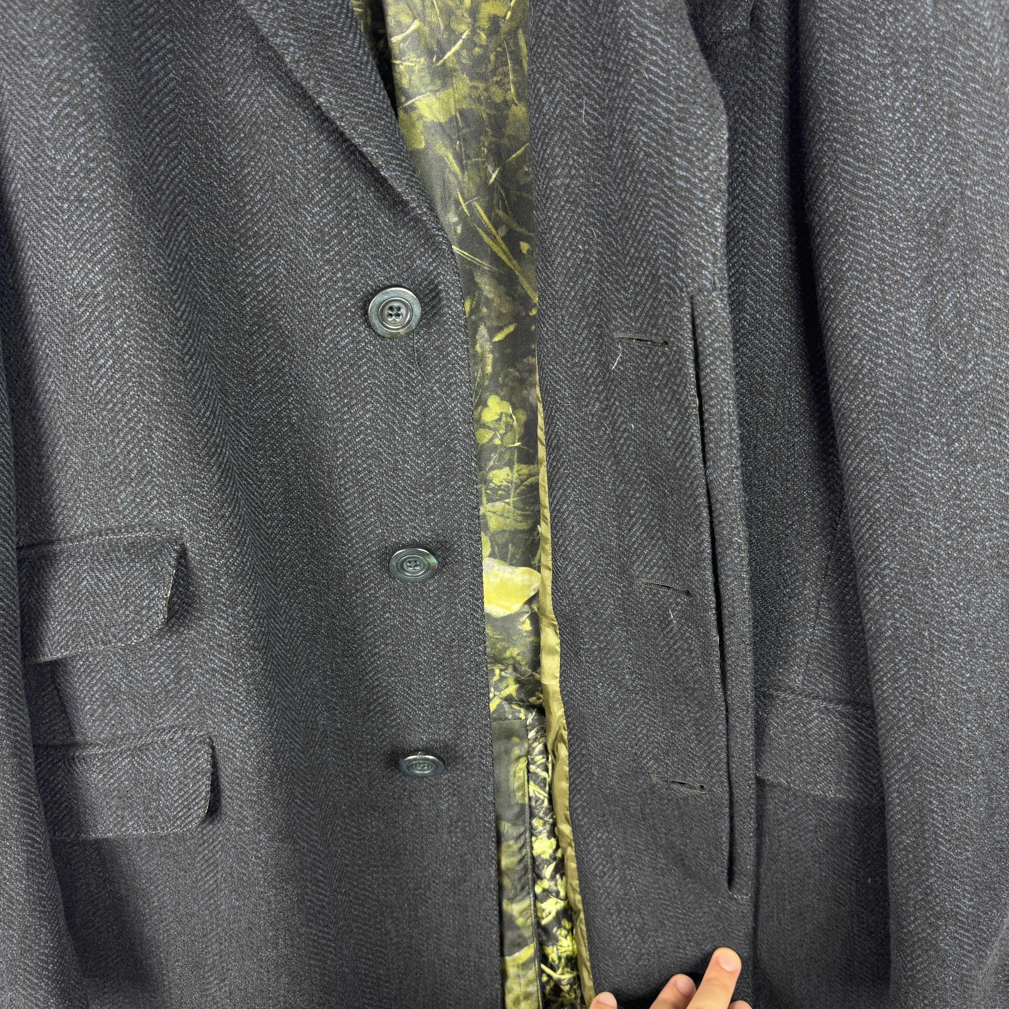 Etro RRP 1500€ ETRO WOOL BLEND TWEED NAVY SILK LONG COAT SIZE 54 Size US L / EU 52-54 / 3 - 9 Thumbnail