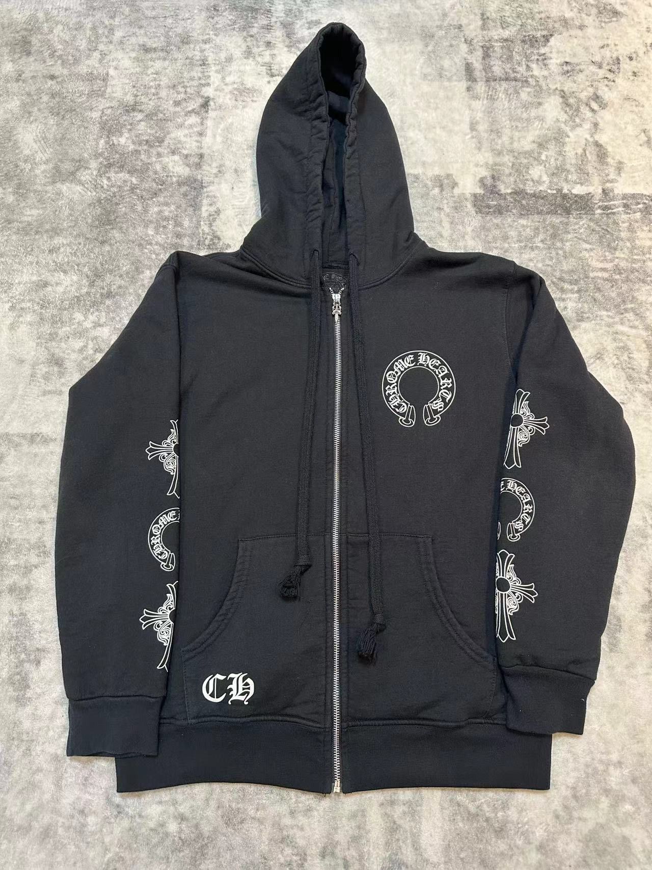 Chrome Hearts T Bar Horseshoe Zip Up Hoodie