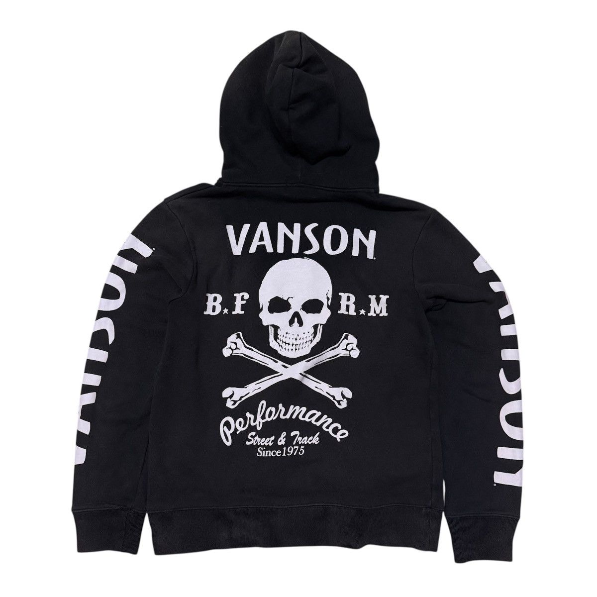 Vanson Leathers Vanson Leather Big Skull Logo Zipper Hoodie Sweater Size US M / EU 48-50 / 2 - 1 Thumbnail