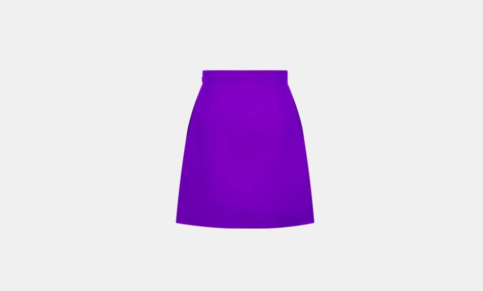 Dior o1w1db10824 Flared Mini Skirt in Purple Size 25" / US 0 / IT 36 - 2 Thumbnail
