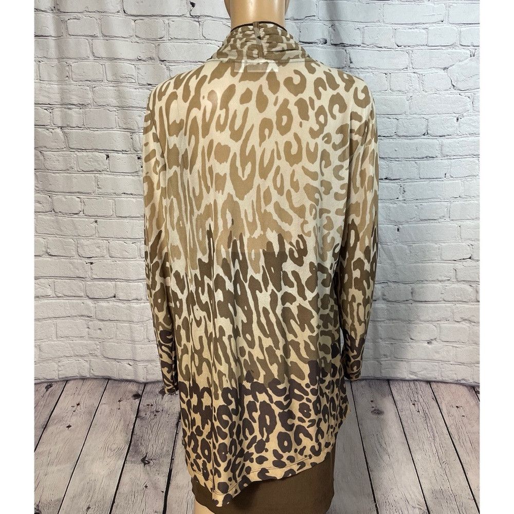 Other Susan Graver Animal Print Open Front Cardigan Size L Size L / US 10 / IT 46 - 3 Thumbnail