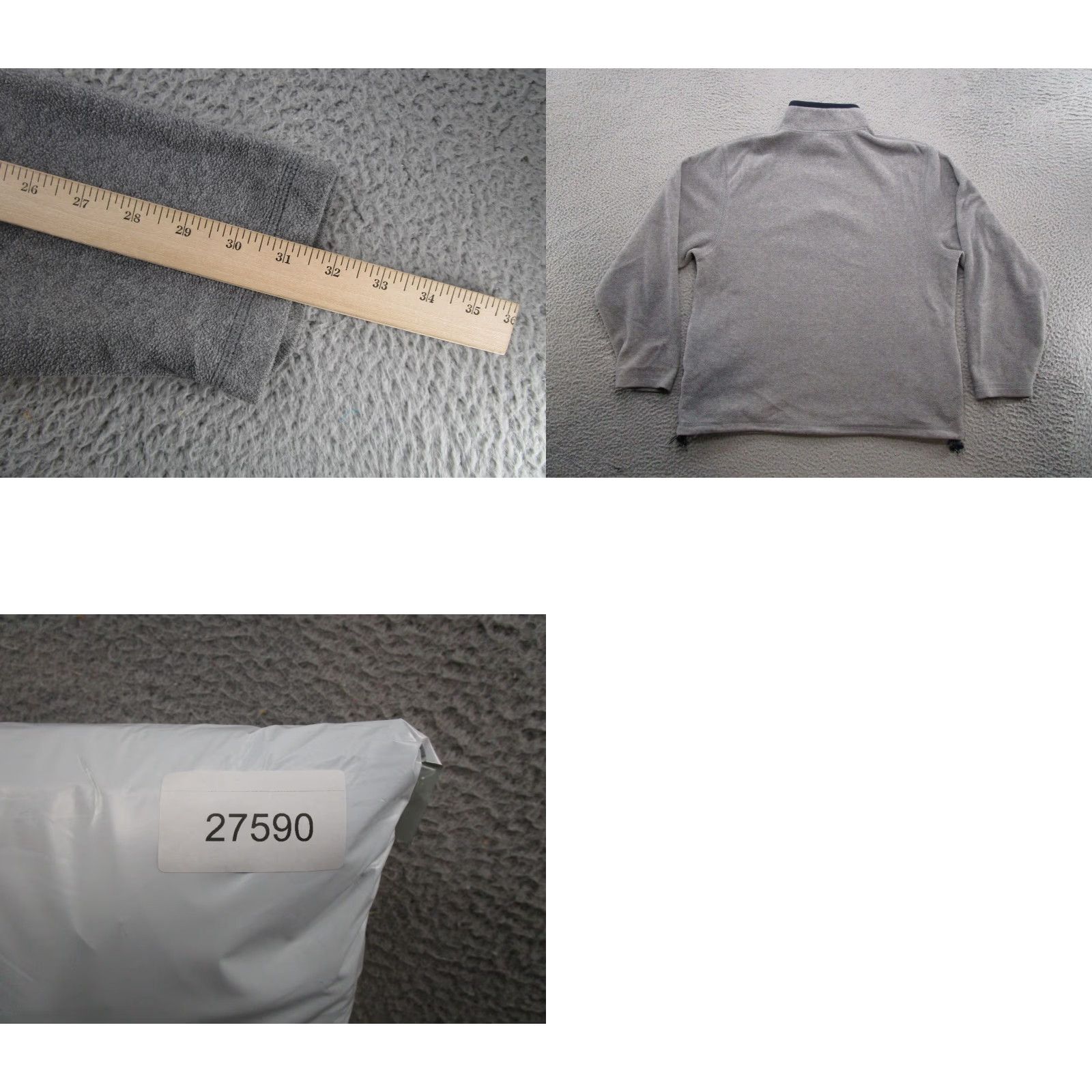 Old Navy Old Navy Sweater Mens 1/4 Zip Pullover Fleece Gray Logo XL Vintage N/A Size US XL / EU 56 / 4 - 8 Thumbnail