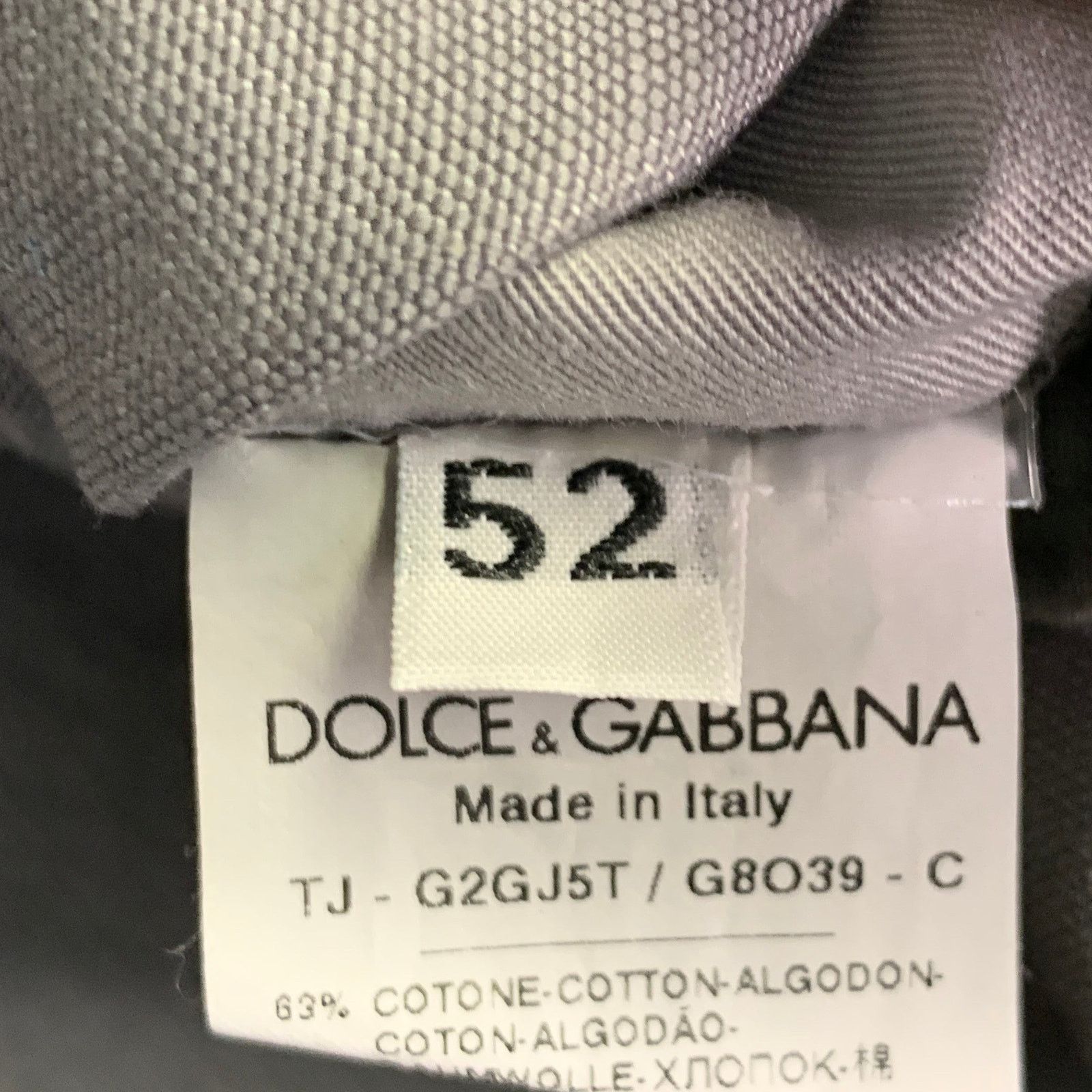 Dolce & Gabbana DOLCE & GABBANA Grey Cotton Linen Notch Lapel Sport Coat Size 42R - 9 Thumbnail