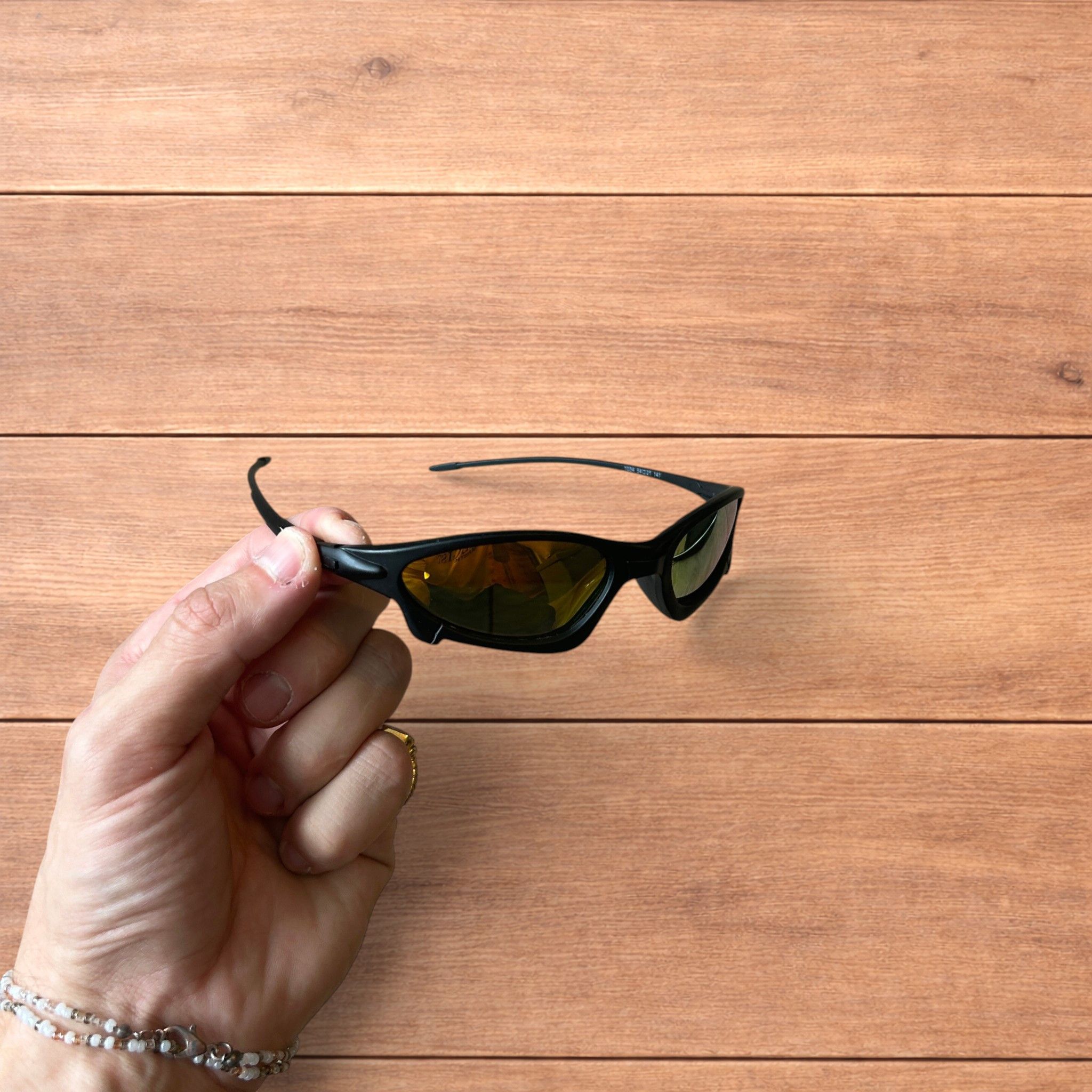 Japanese Brand Insane polarised sunglasses in black with orange lens. Size ONE SIZE - 1 Thumbnail
