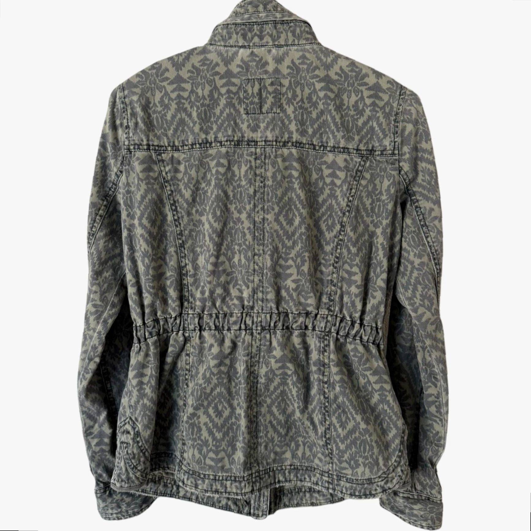 Abercrombie & Fitch Abercrombie & Fitch Military Cargo Jacket Green Women's Small Distress Full Zip Size S / US 4 / IT 40 - 4 Thumbnail