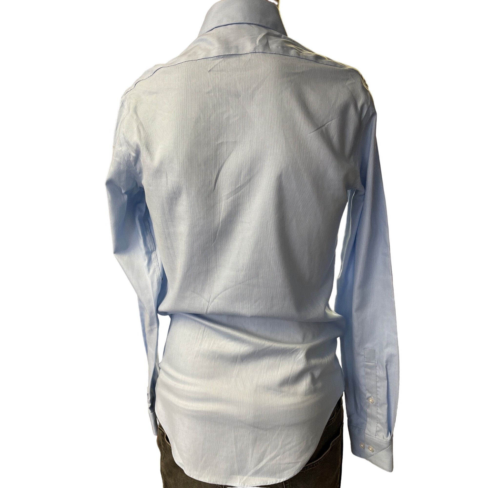 Calvin Klein Calvin Klein Men's Blue Button Up Shirt Slim, Stretch Size S Size US S / EU 44-46 / 1 - 3 Thumbnail