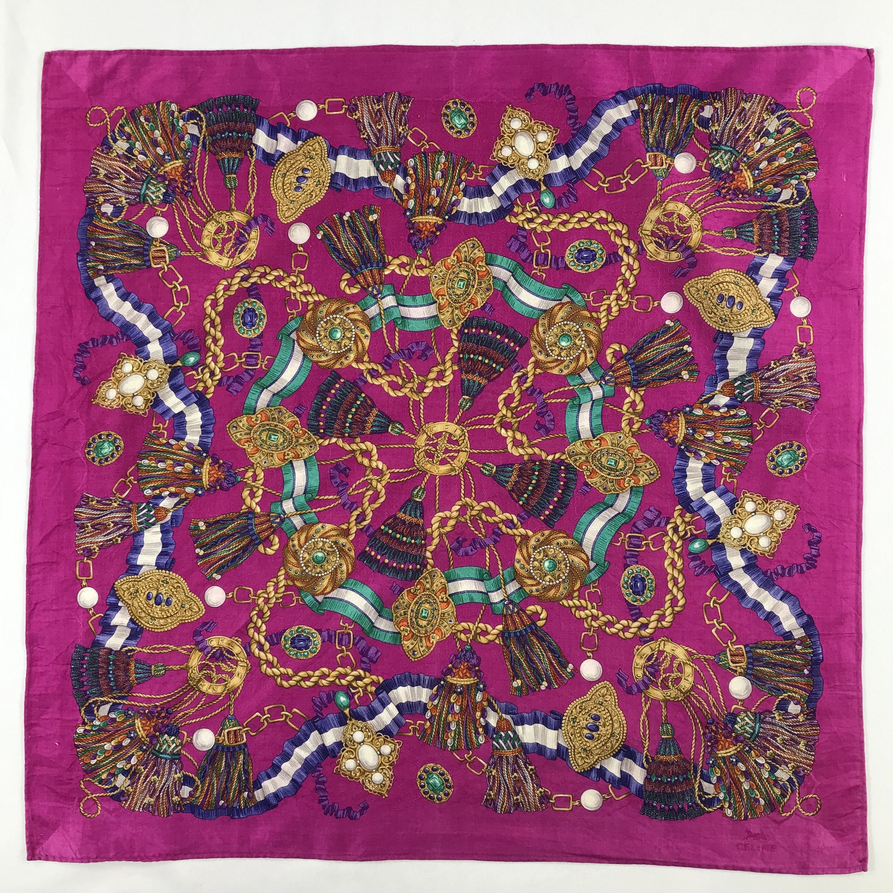 Celine × Vintage Celine Bandana / Handkerchief / Neckerchief - S2230 Size ONE SIZE - 1 Thumbnail