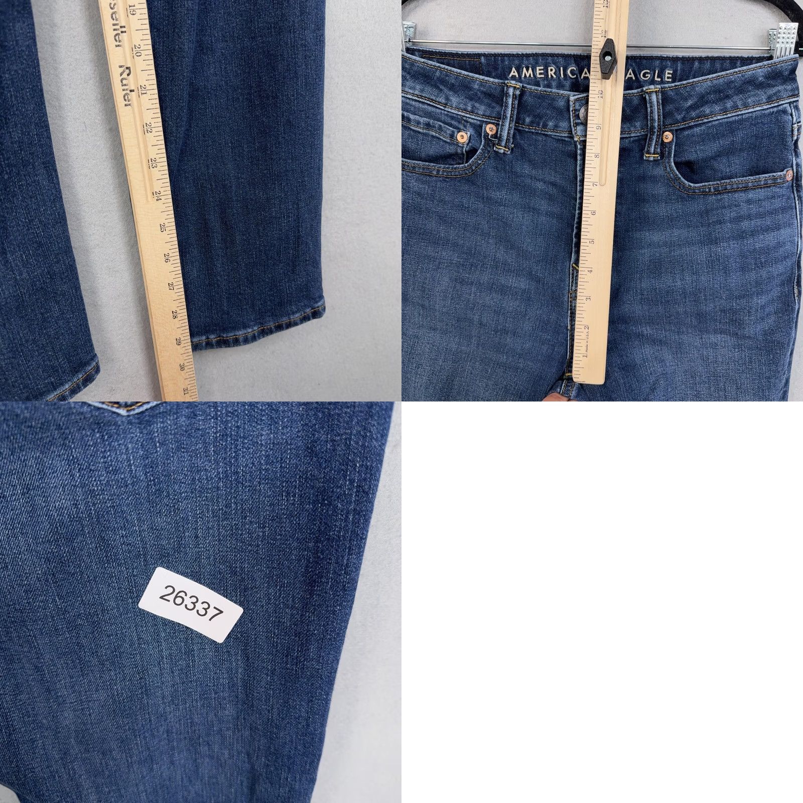 American Eagle Outfitters American Eagle Outfitters Jeans Mens Slim Straight AirFlex Blue Med Wash 30x30 inseam 30” Denim Cotton Poly Stretch Logo Size US 30 / EU 46 - 9 Thumbnail