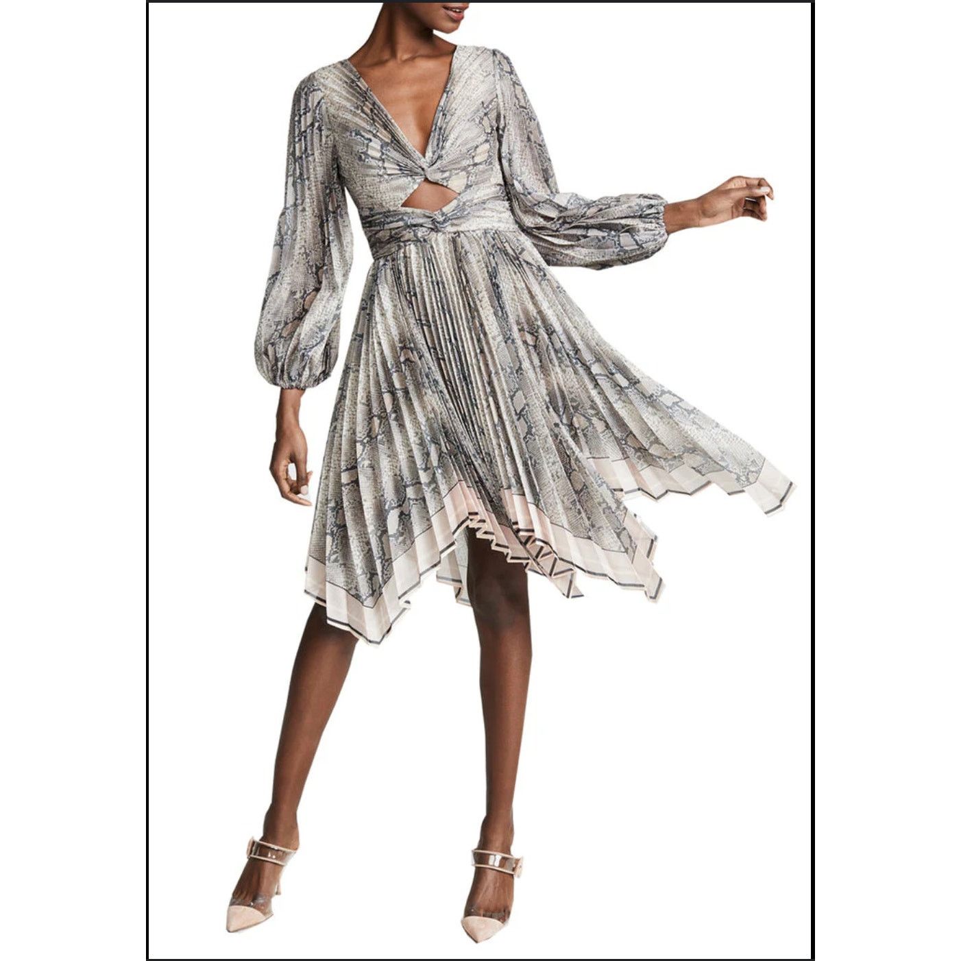 Zimmermann ZIMMERMANN Altered Corsage Pleated Asymmetric Dress 0 Size XS / US 0-2 / IT 36-38 - 1 Thumbnail