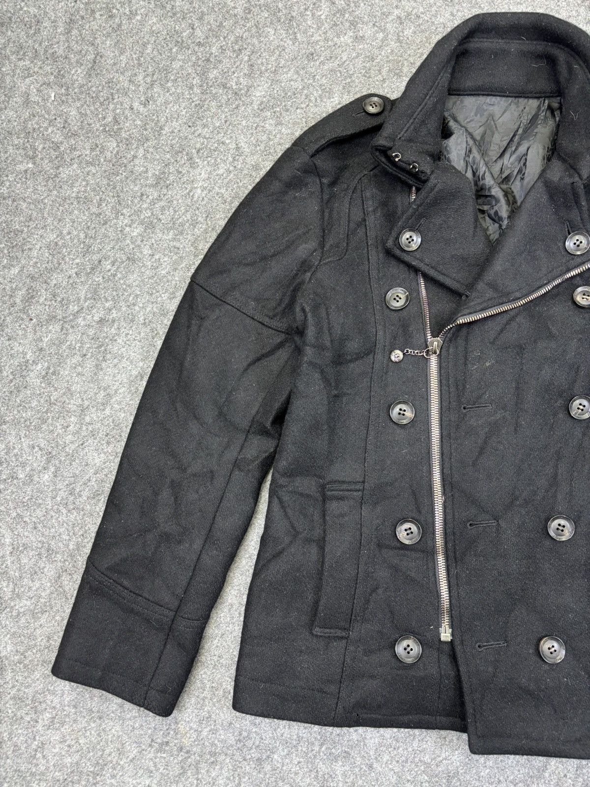 Roen 💥Archival💥Roen Double Breast Skull Wool Peacot F981 Size US S / EU 44-46 / 1 - 4 Thumbnail