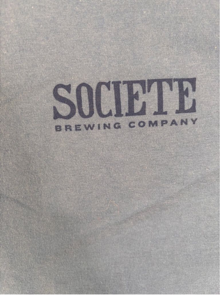 Hanes Men's Hanes T-shirt XL Blue Societe Brewing Company Size US XL / EU 56 / 4 - 7 Thumbnail