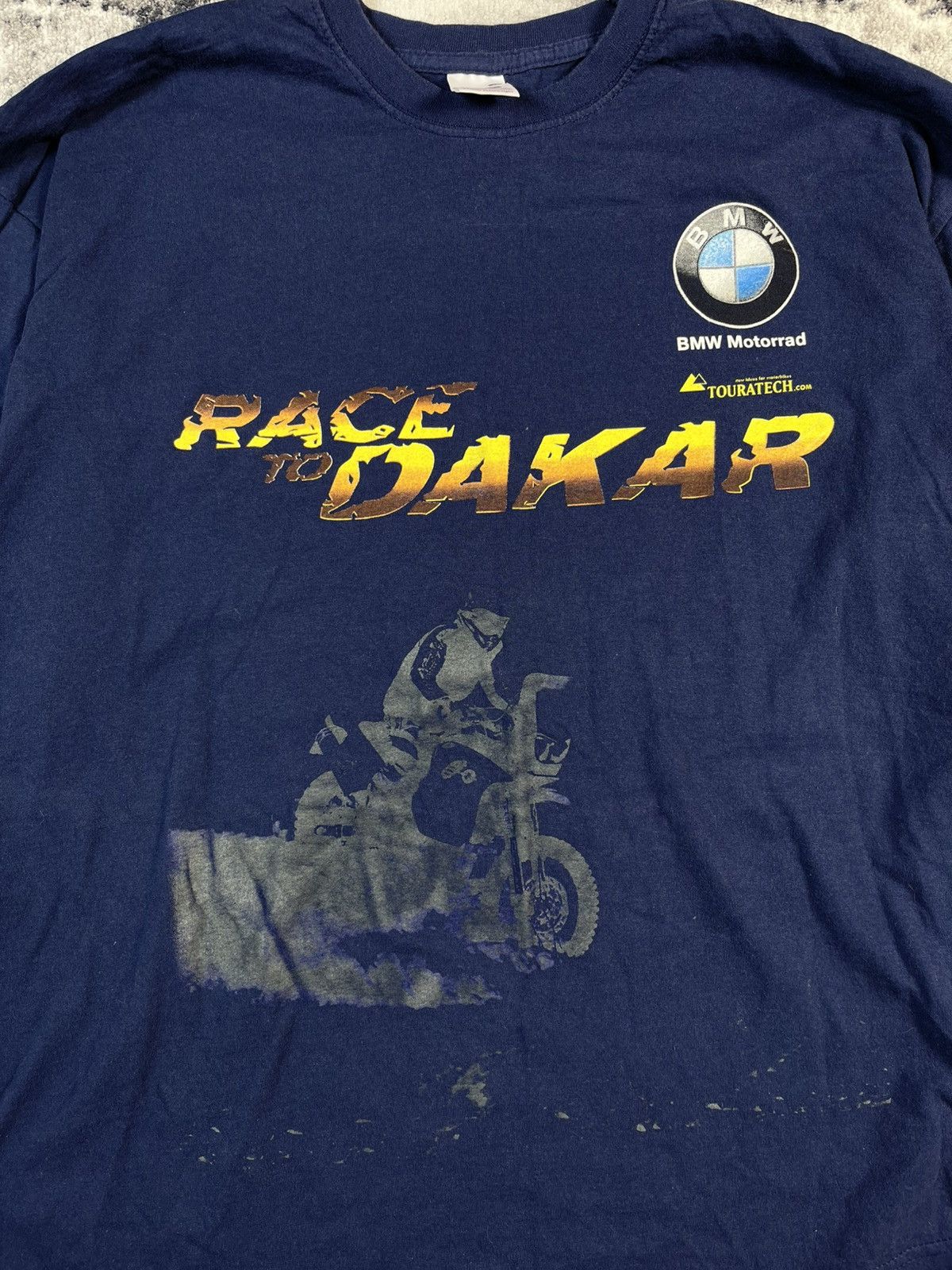 BMW BMW Race Dakar Long Sleeve Tee Blue XL Vintage Style Size US XL / EU 56 / 4 - 5 Thumbnail