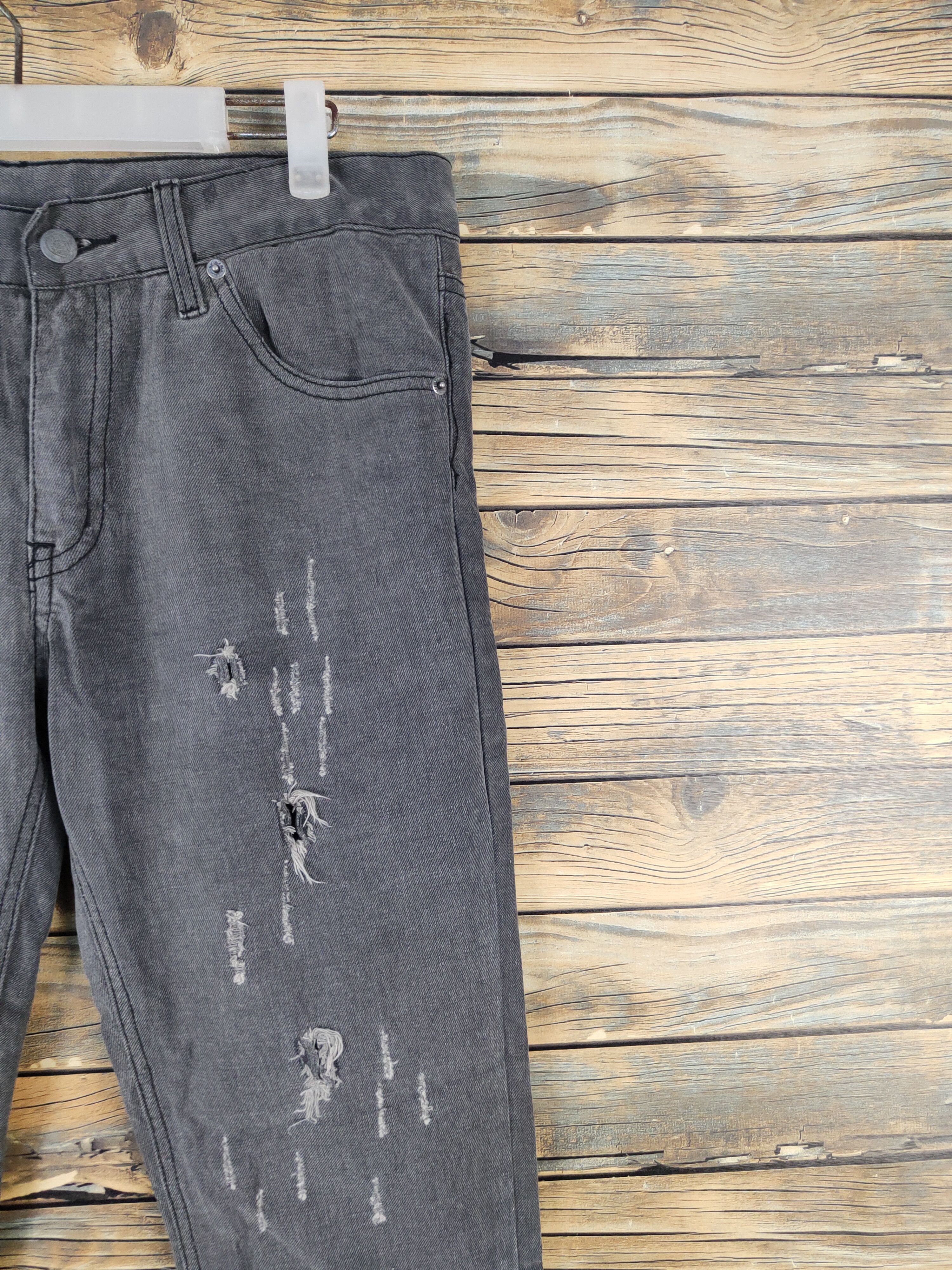 Cheap Monday DL Cheap Monday Black Distressed Ripped denim Jeans #W1481 Size US 32 / EU 48 - 5 Thumbnail