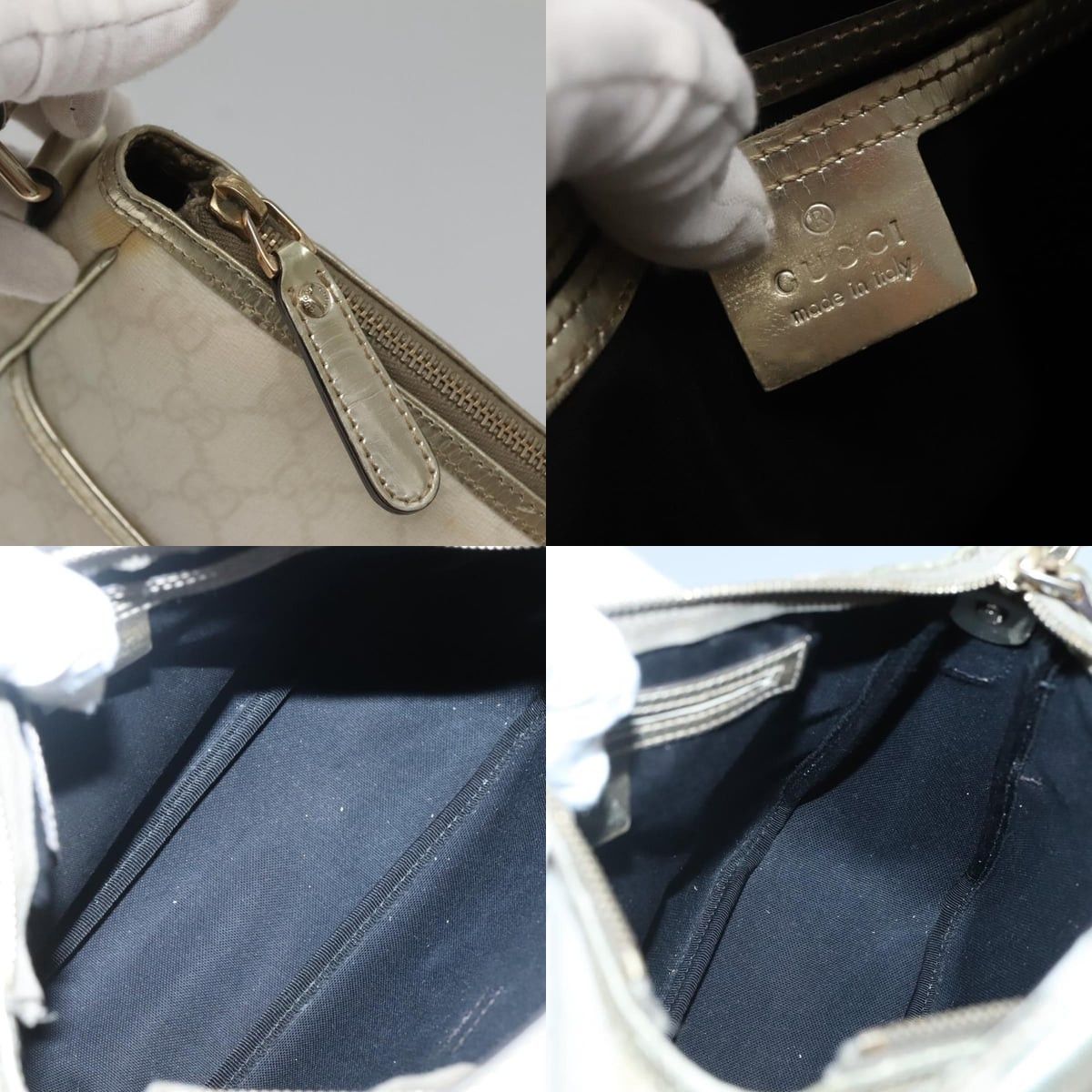 Gucci GUCCI GG Supreme Shoulder Bag Pvc White Gold Size ONE SIZE - 11 Thumbnail