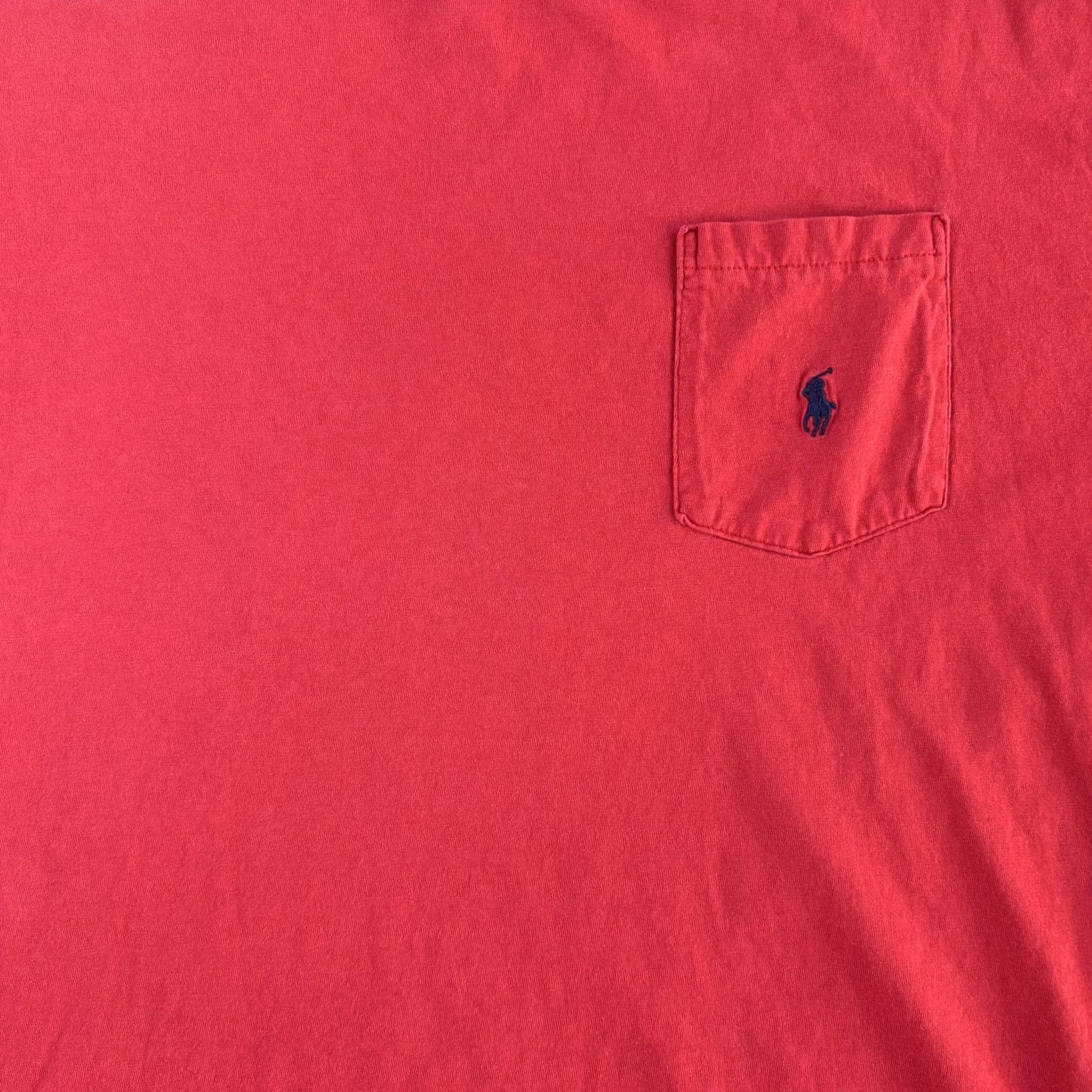 Polo Ralph Lauren Polo Ralph Lauren Shirt Mens Large Red Pocket Pony Logo Tee T-Shirt Made In USA Size US L / EU 52-54 / 3 - 2 Thumbnail