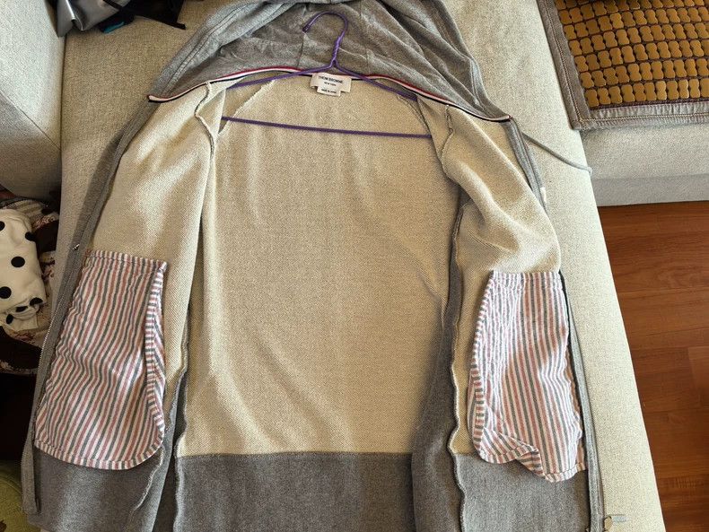 Thom Browne Thom Browne size4 Classic four stripe zipper hoodie Size US XL / EU 56 / 4 - 8 Thumbnail