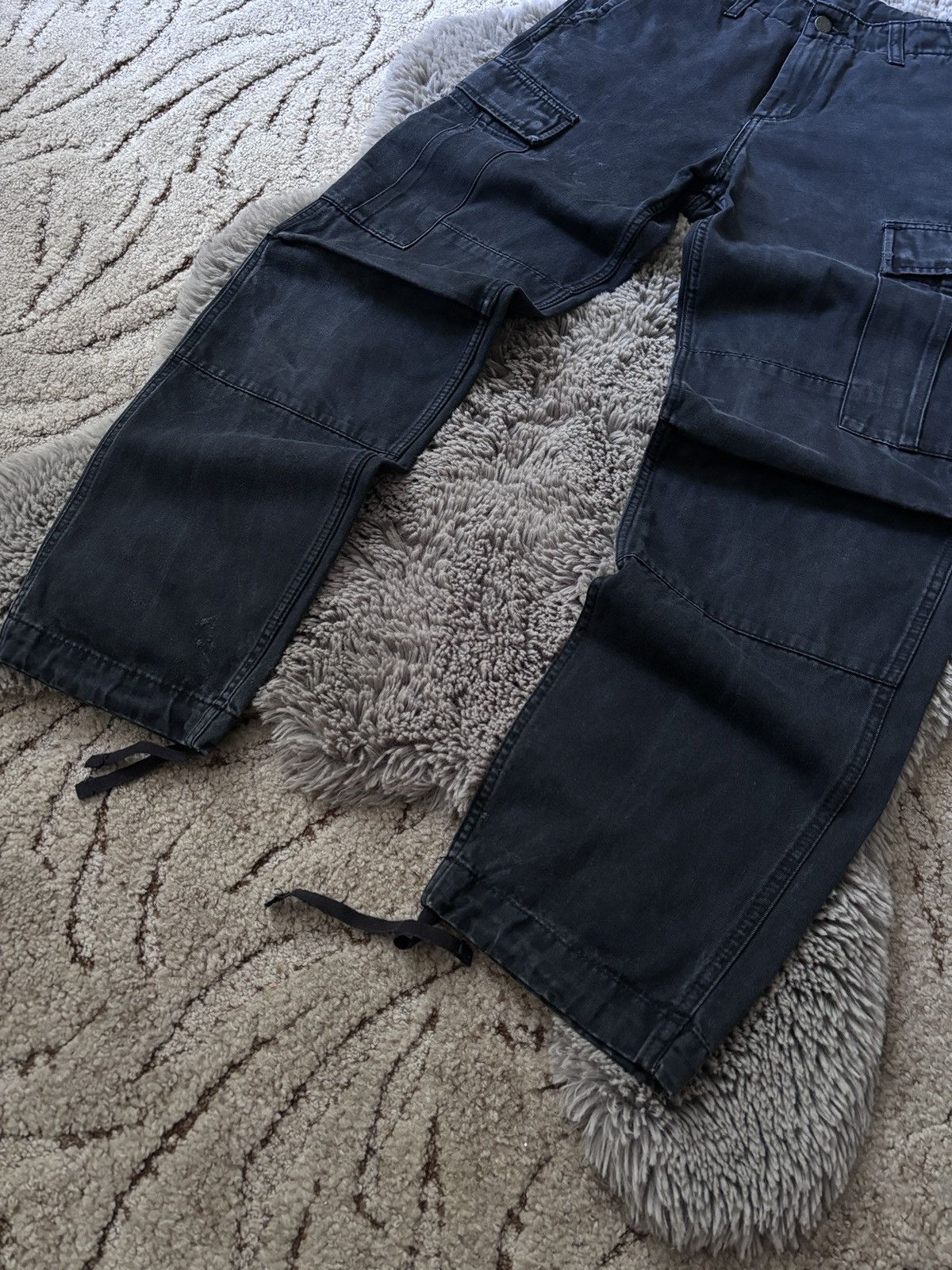 Carhartt × Vintage Carhartt WIP pants distressed / faded cargo black trousers Size US 30 / EU 46 - 5 Thumbnail