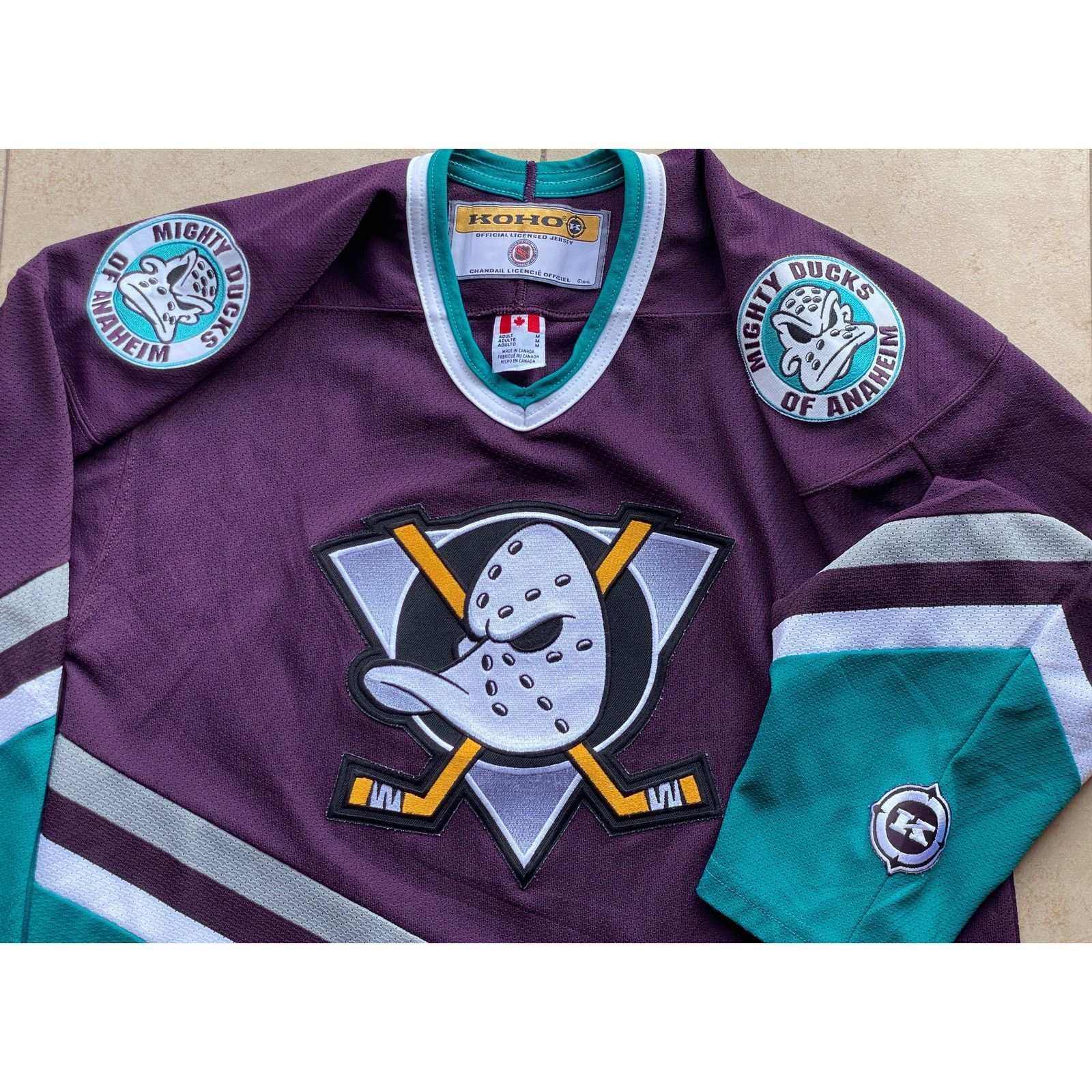 Koho × NHL Anaheim Mighty Ducks 2000s KOHO jersey M purple NHL vintage Size US M / EU 48-50 / 2 - 11 Thumbnail