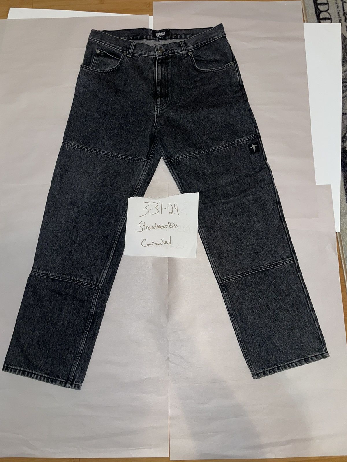 image of Fucking Awesome x Hockey Double Knee Pant in Black, Men's (Size 36)