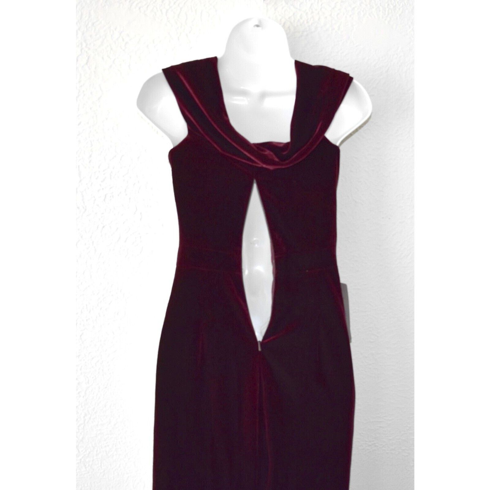 Anthropologie NWT BHLDN Anthropologie Velvet Wrap Draped Collar Dress Sz 2 Size XS / US 0-2 / IT 36-38 - 5 Thumbnail
