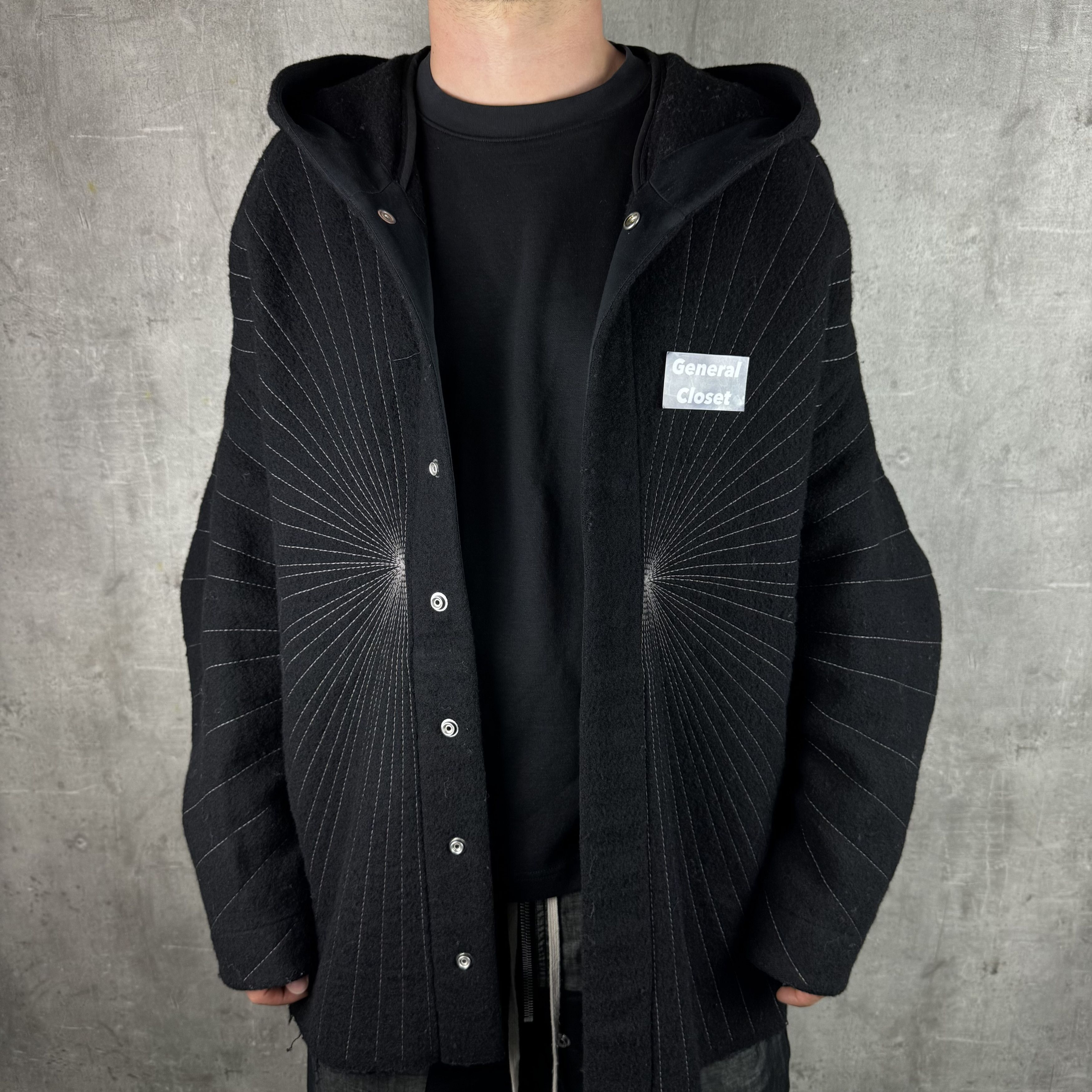 Rick Owens RICK OWENS FW23 LUXOR Peter Jacket Radiance Embroidery Black Size US S / EU 44-46 / 1 - 3 Thumbnail