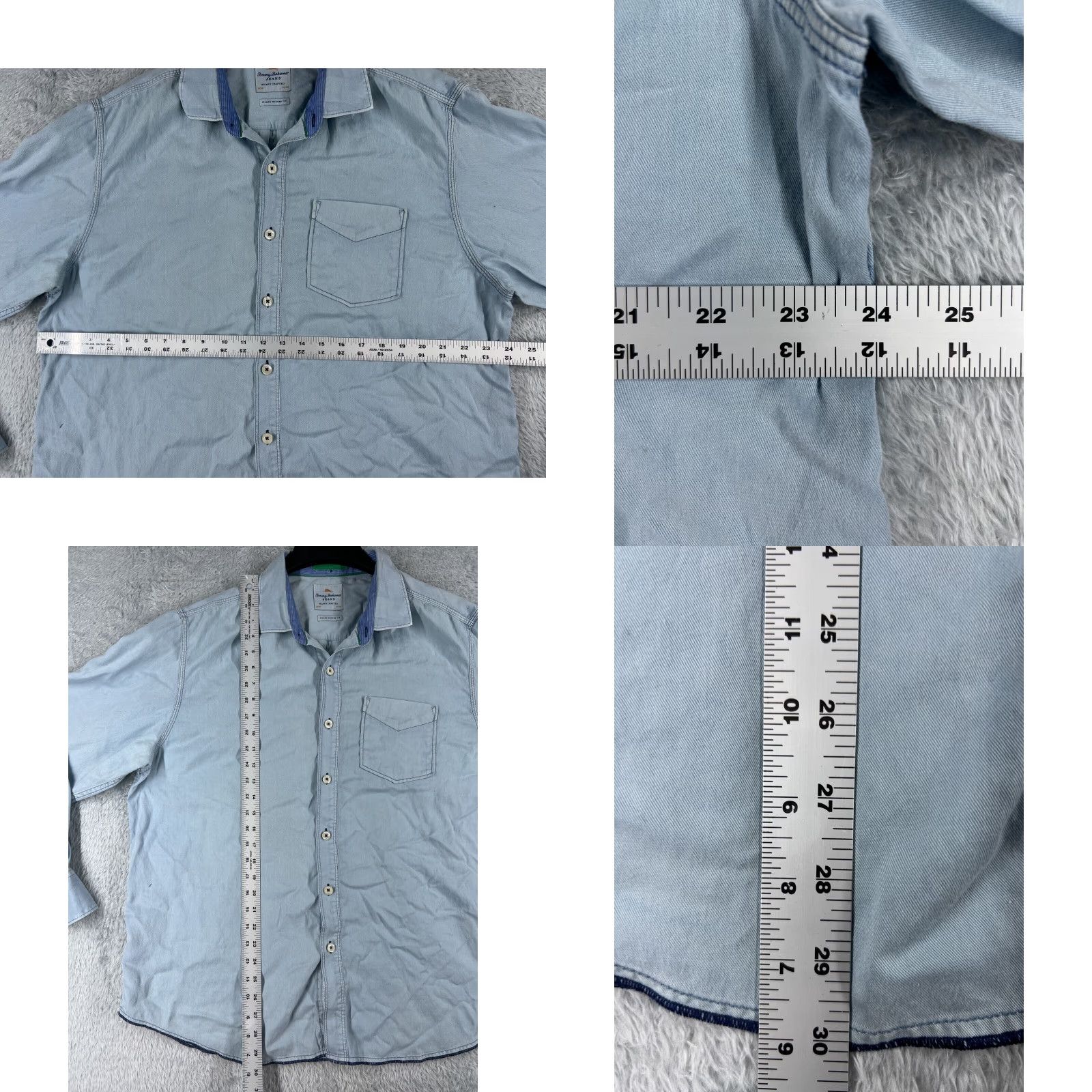 Tommy Bahama Tommy Bahama Shirt Men XL Blue Long Sleeve Twill Button-Up Pocket Aloha Resort Size US XL / EU 56 / 4 - 8 Thumbnail