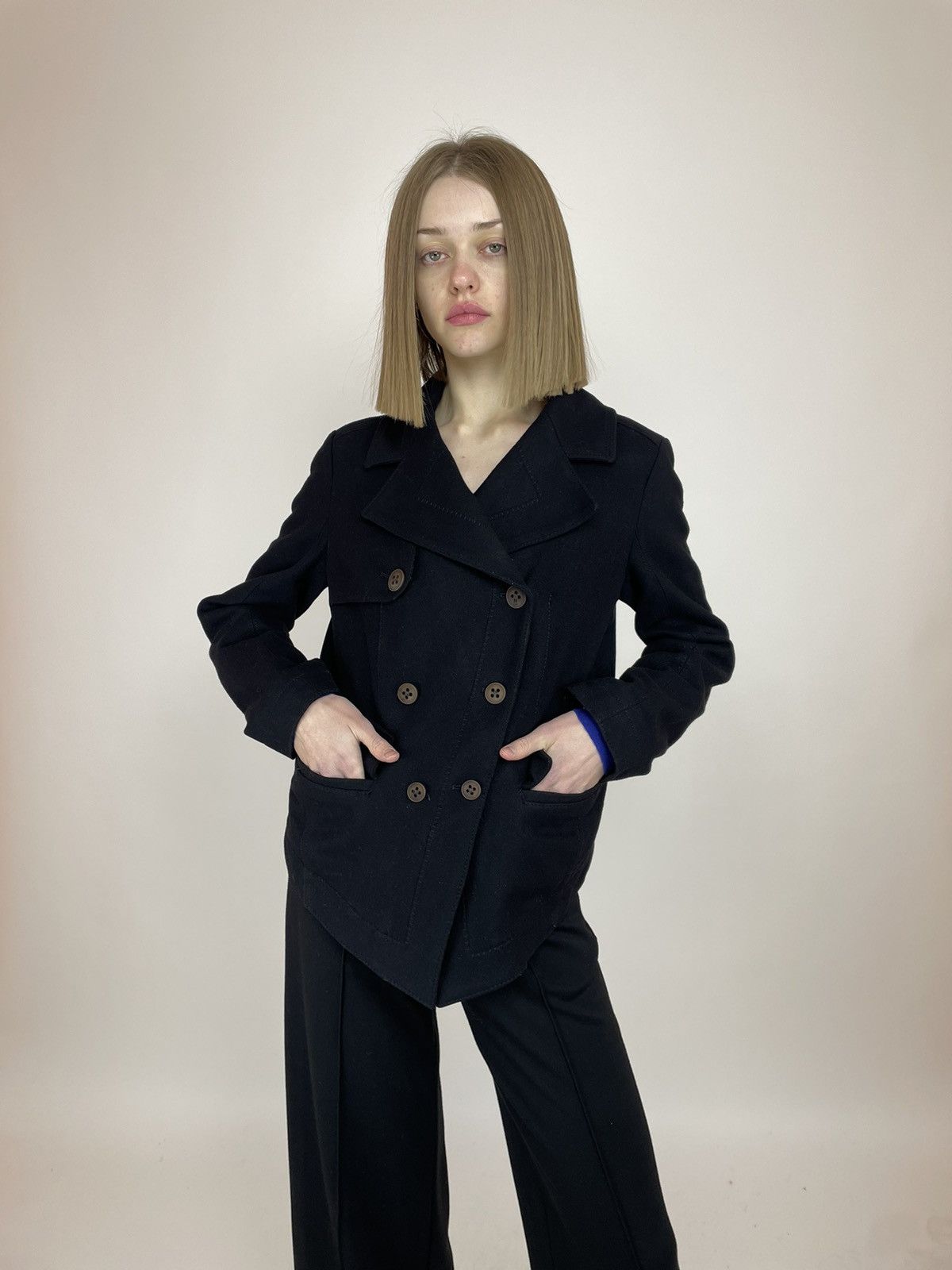 Hugo Boss Hugo Boss Wool coat Double-breasted Women’s size 40 Size S / US 4 / IT 40 - 3 Thumbnail