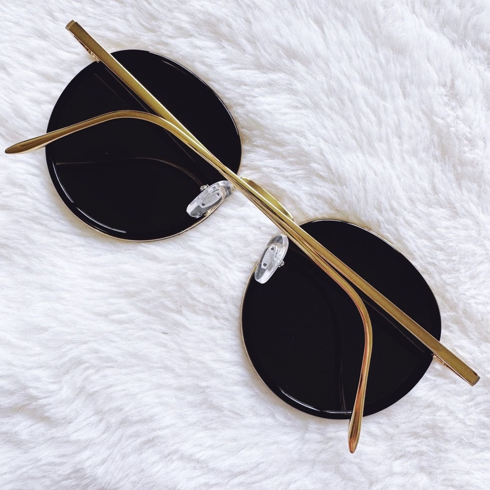 Other Dean Black w/ Gold Rim Round Sunglasses Size ONE SIZE - 10 Thumbnail