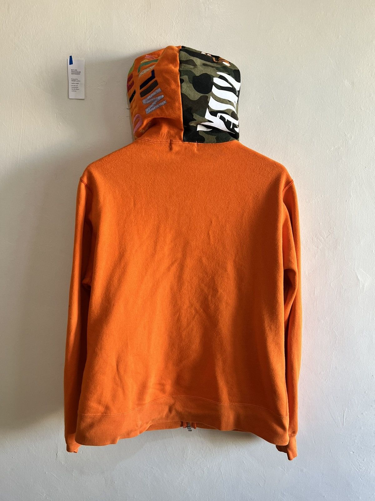 Bape BAPE SHARK FULL ZIP ORANGE CAMO HOODIE Size US L / EU 52-54 / 3 - 2 Thumbnail