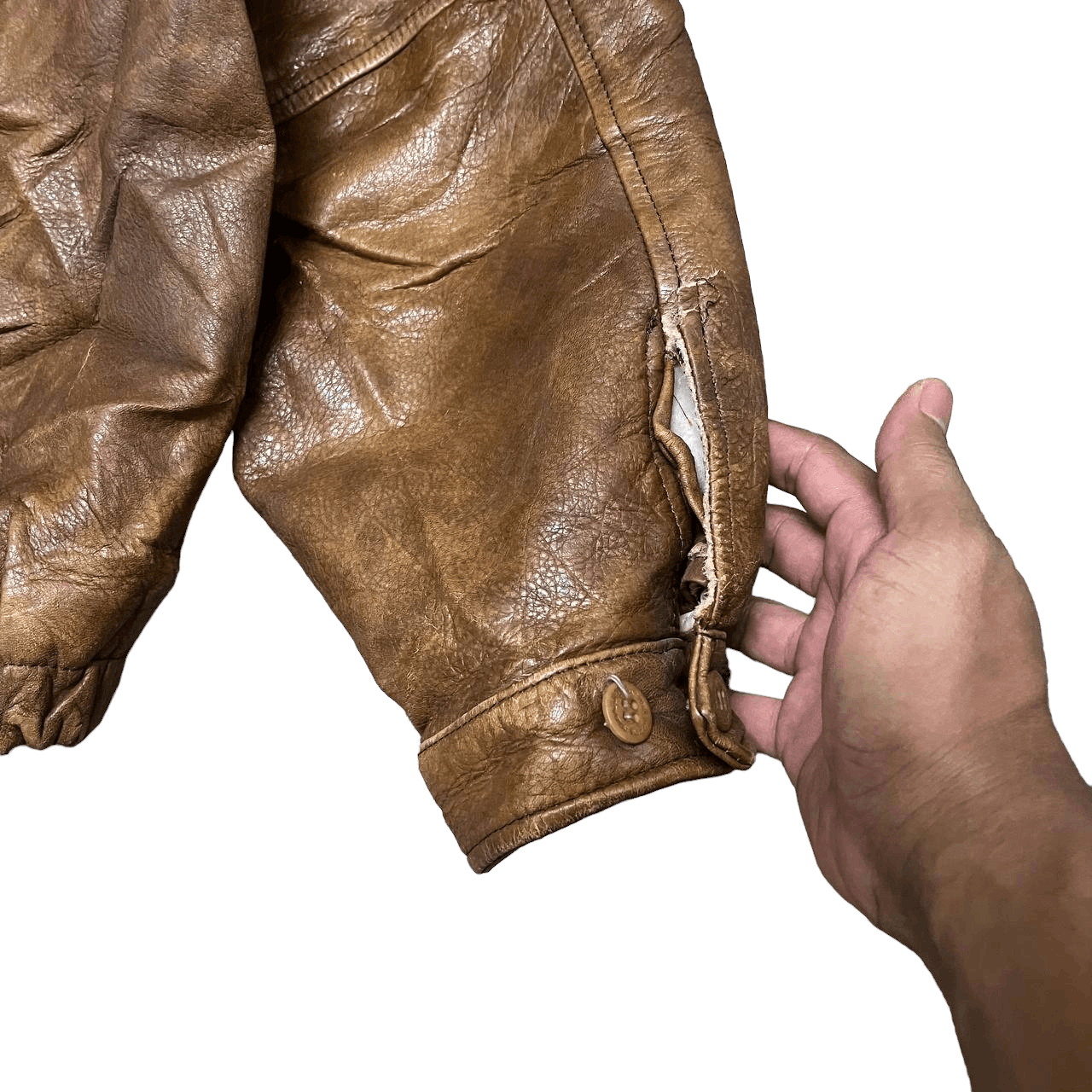 Japanese Brand × Leather Jacket × Vintage Vintage Argyle Club  