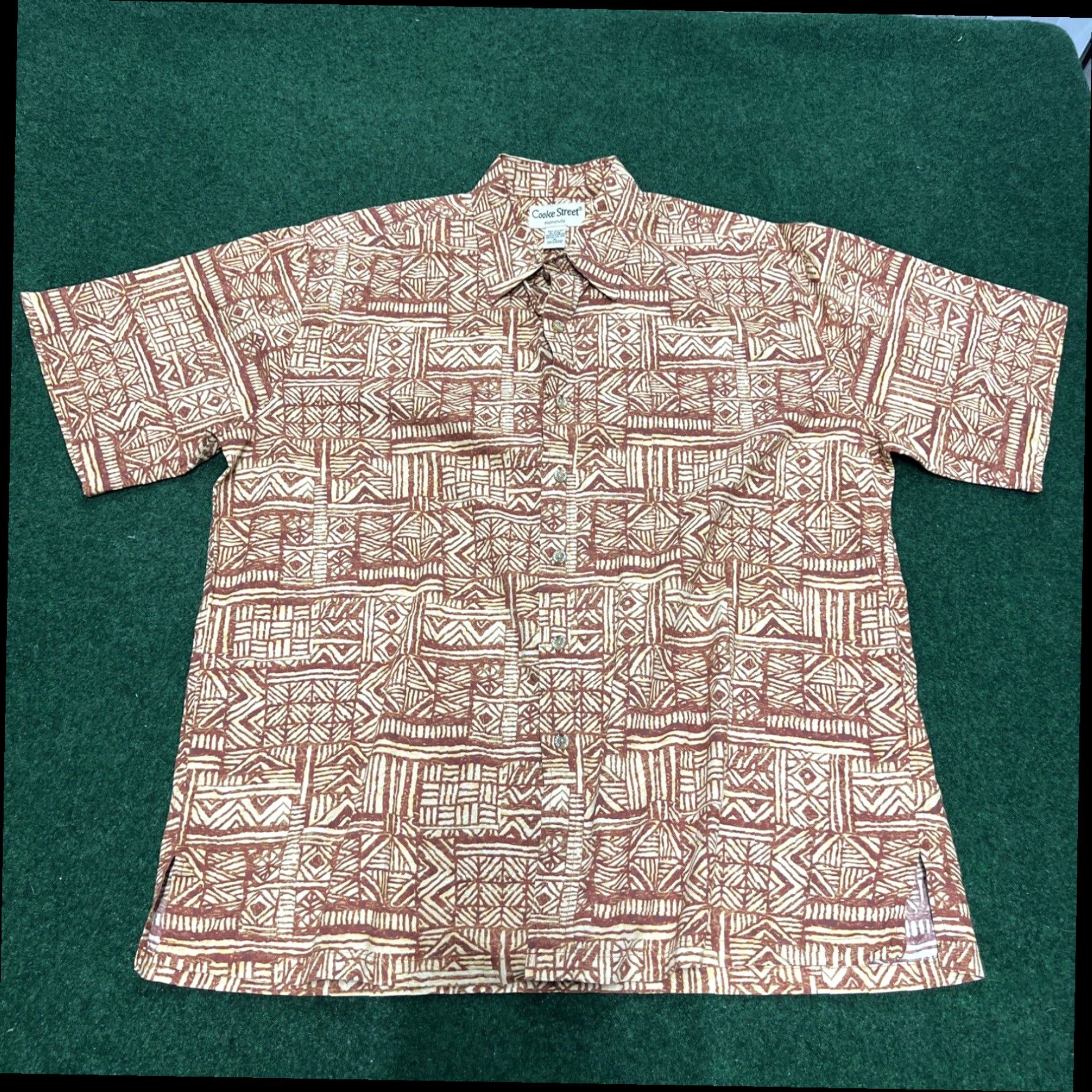 Vintage COOKE STREET Men's Size XL Print Orange Red Hawaiian Shirt Cotton Summer Beach Size US XL / EU 56 / 4 - 1 Thumbnail