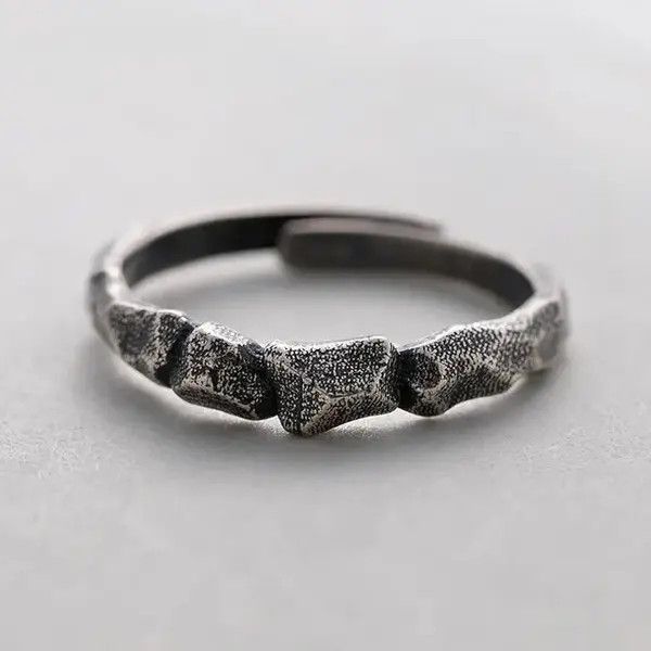 Vintage Retro Mountain Peak Rock Ring Size ONE SIZE - 3 Thumbnail