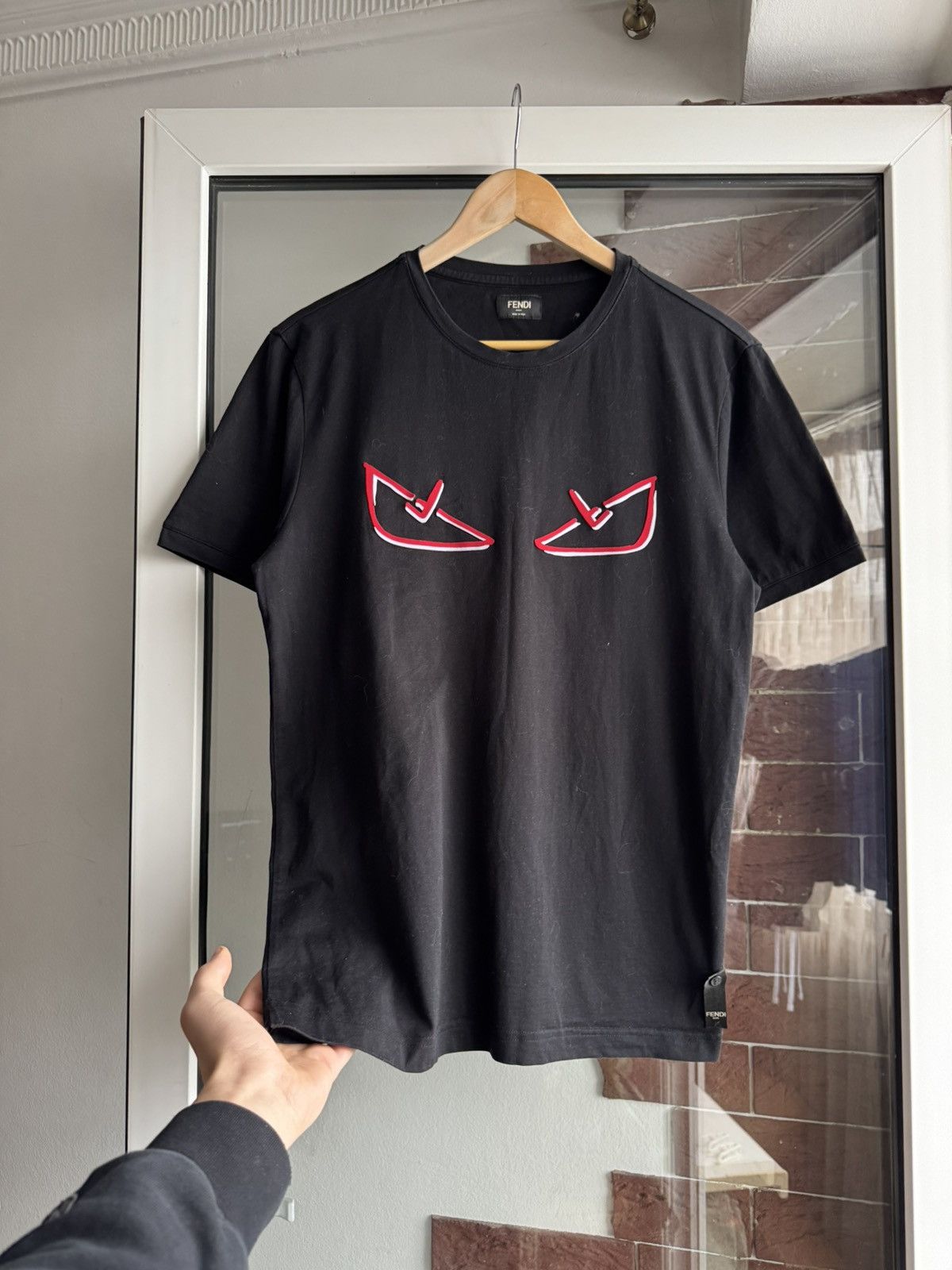 Fendi Fendi demon eye logo tshirt Size US L / EU 52-54 / 3 - 3 Thumbnail