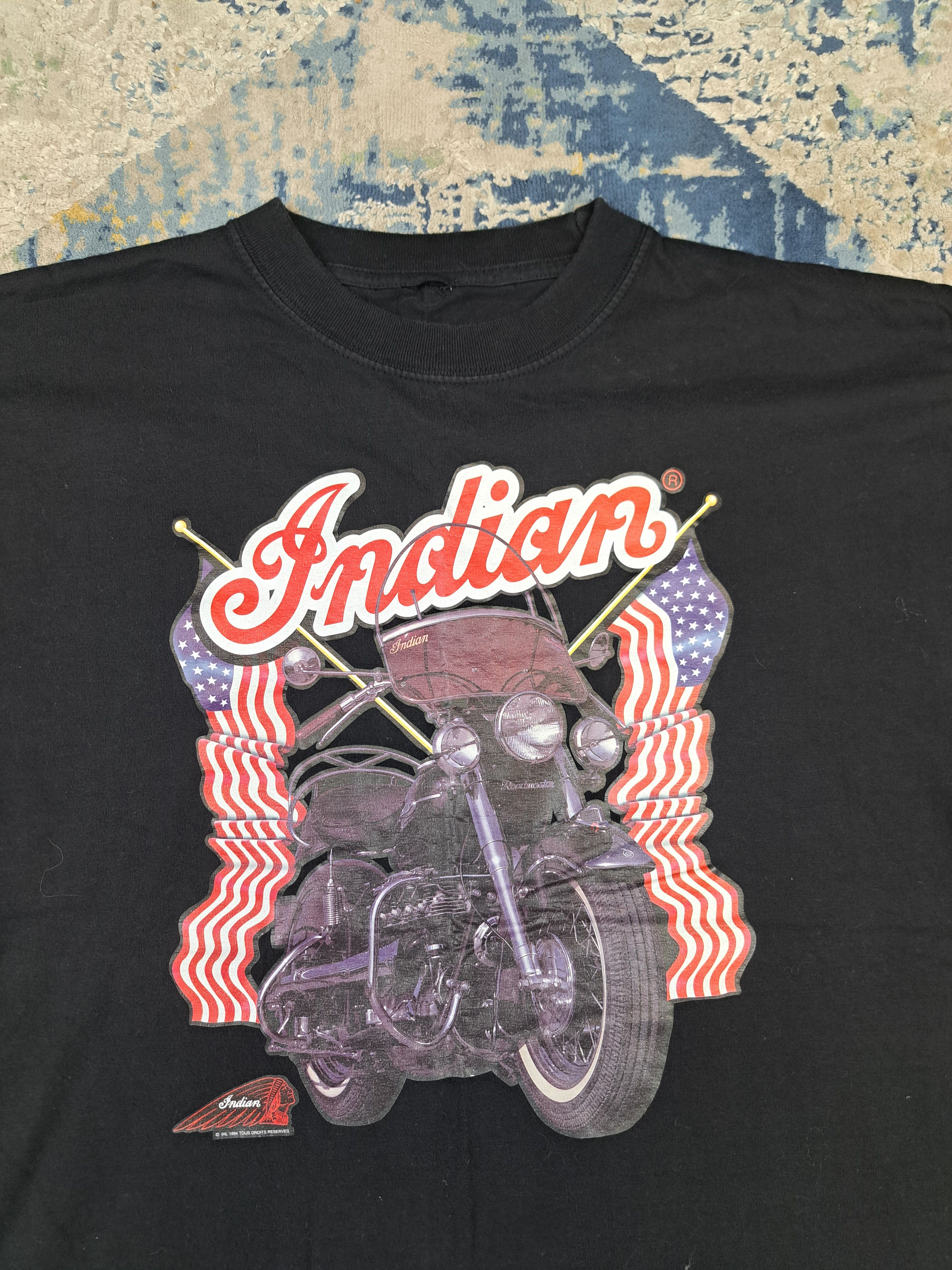 Indian Motorcycle Vintage 1994 Indian Motorcycle Chopper Tee 3D Emblem Style Size US L / EU 52-54 / 3 - 2 Thumbnail