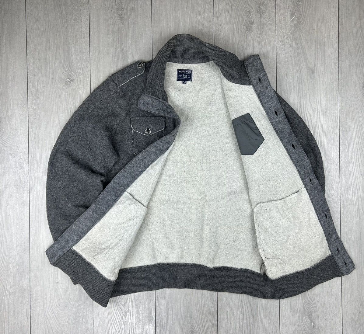 Woolrich Woolen Mills Woolrich Sweater Jacket Grey Size XL Size US XL / EU 56 / 4 - 6 Thumbnail